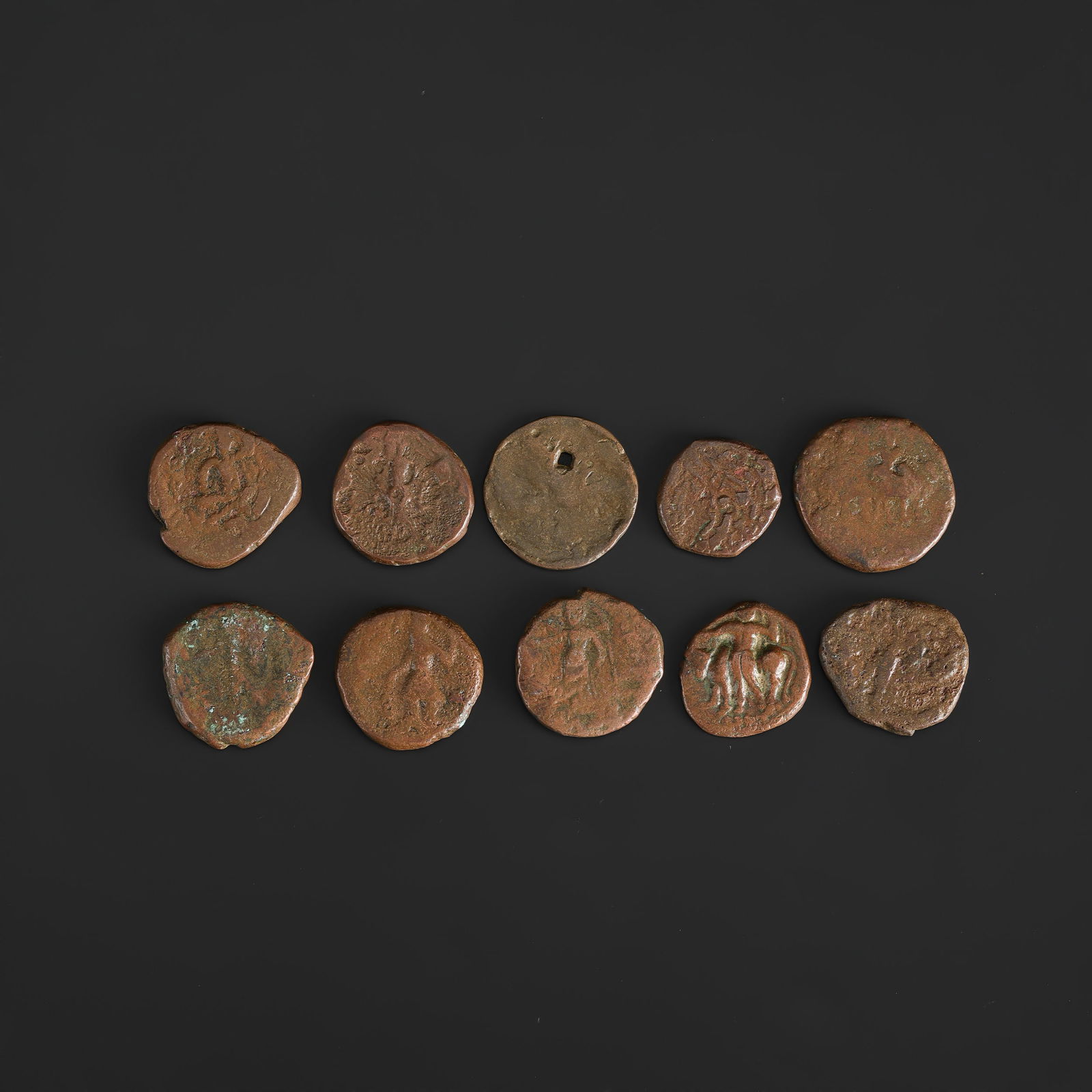 Ancient Indo Greek Bronze Coins (1 of 4)