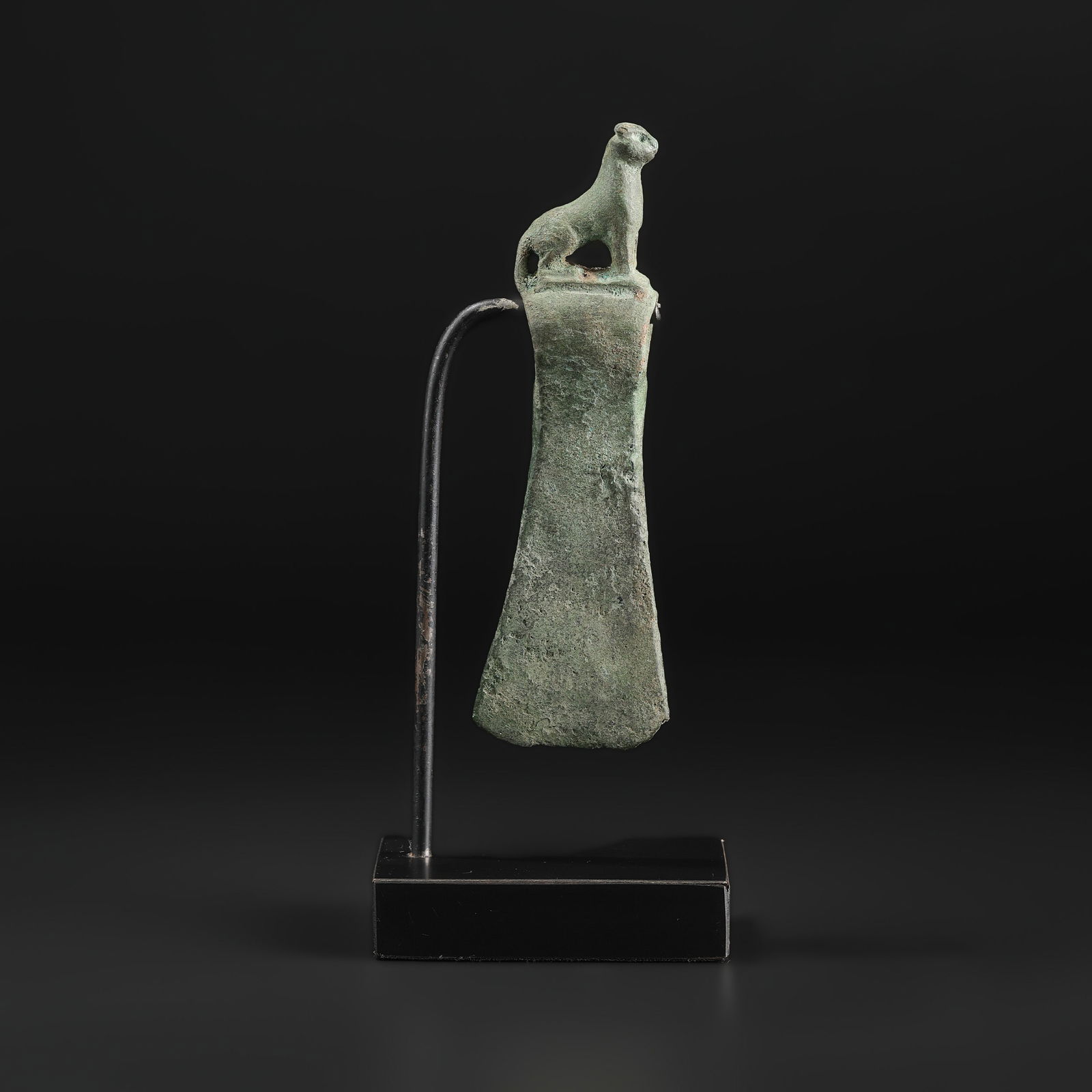 Ancient Luristan Bronze Axe Decorated Animal Figure (1 of 4)