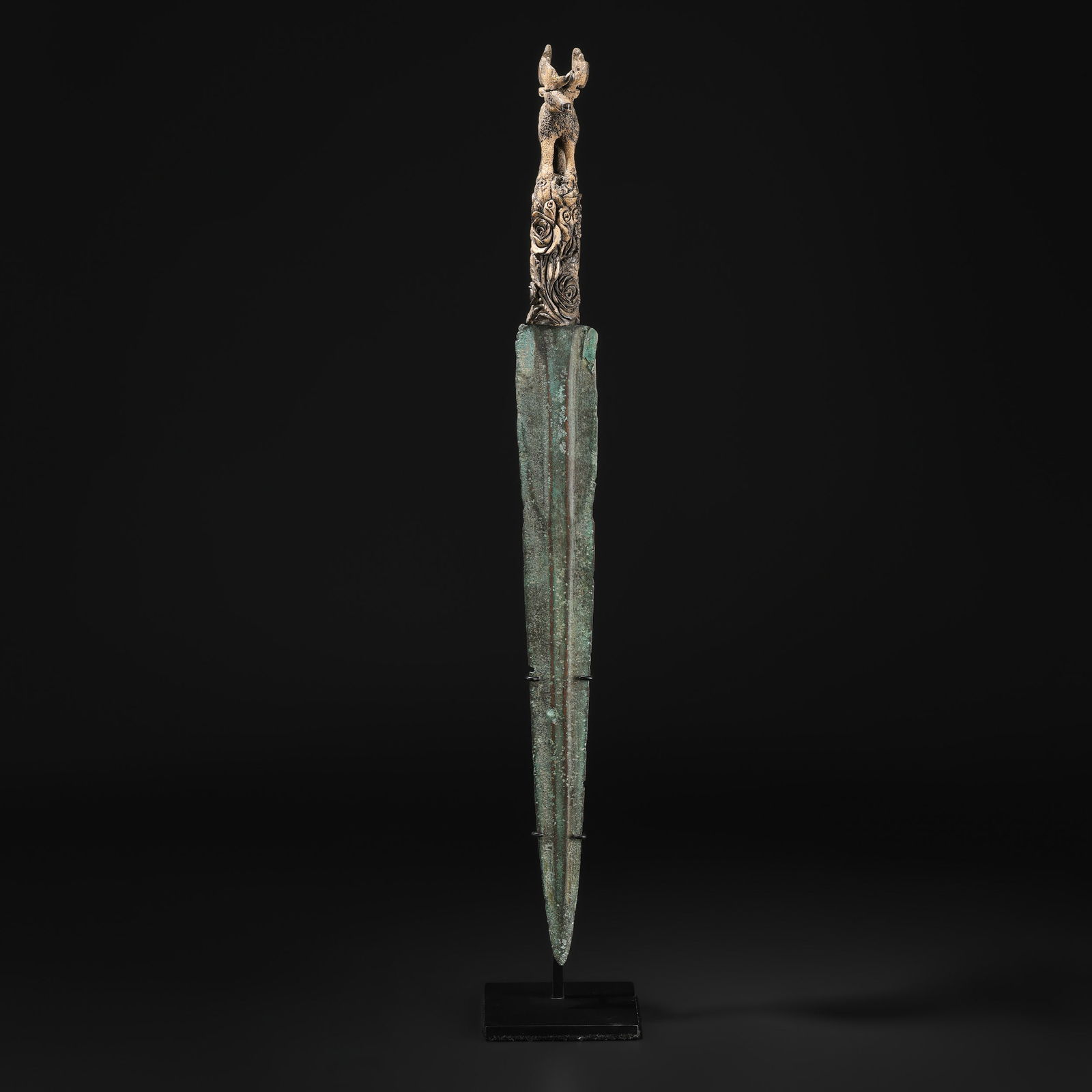 Ancient Luristan Bronze Sword with Bone Handle (1 of 5)