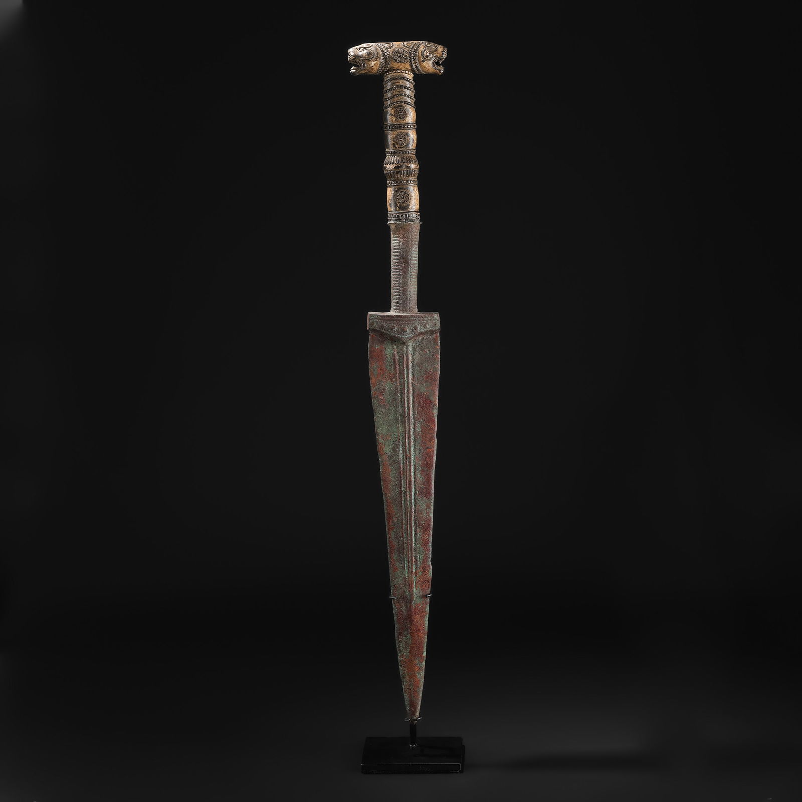 Ancient Luristan Bronze Sword with Bone Handle (1 of 5)