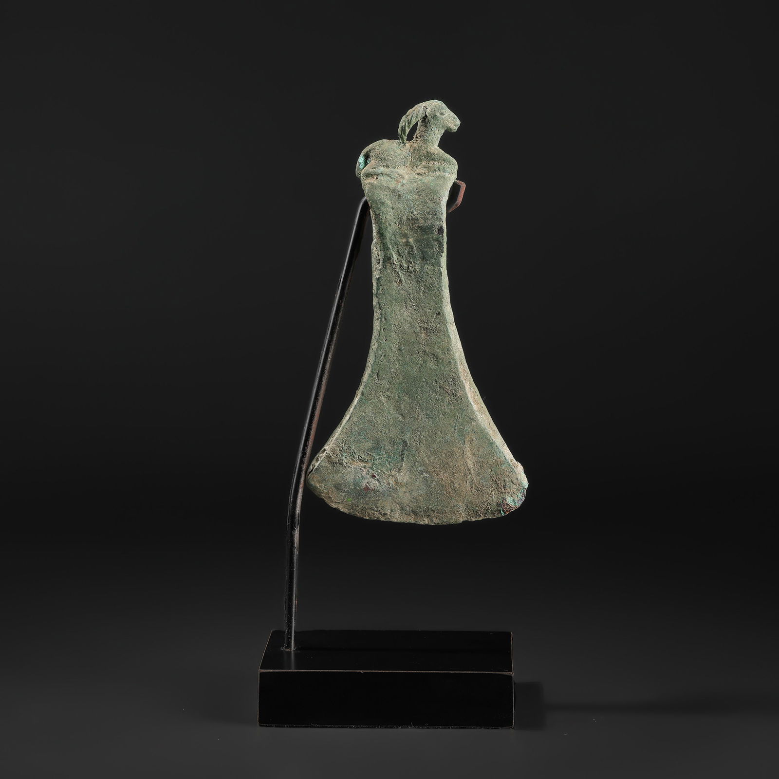 Ancient Luristan Bronze Axe Decorated Animal Figure (1 of 4)