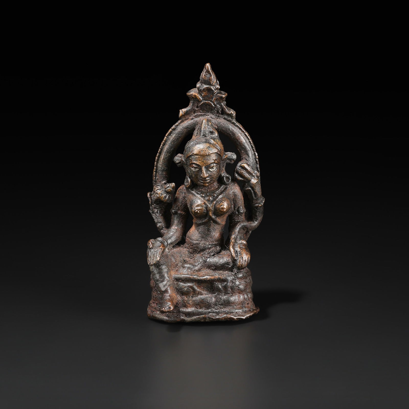 Antique Tara Bodhisattva Ancient Bronze Southeast Asian Art Statue Sculpture (1 of 5)