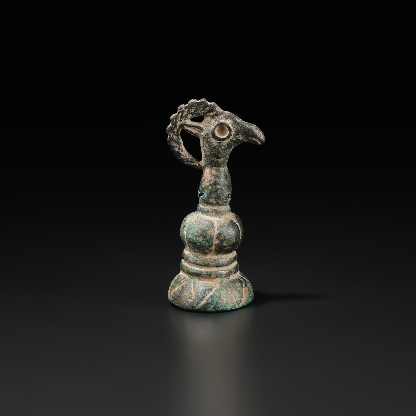 Ancient Greek Small Bell with Animal Handle: Ancient Greek Small Bell with Animal Handle Size Detail: 8 x 3.7cm Weight: 110gram