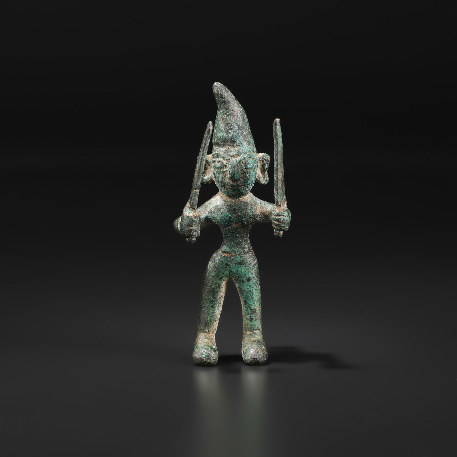 Old Near Eastern Bronze Statuette of Reshef: Old Near Eastern Bronze Statuette of Reshef Size Detail: 9 x 3.7cm Weight: 104gram