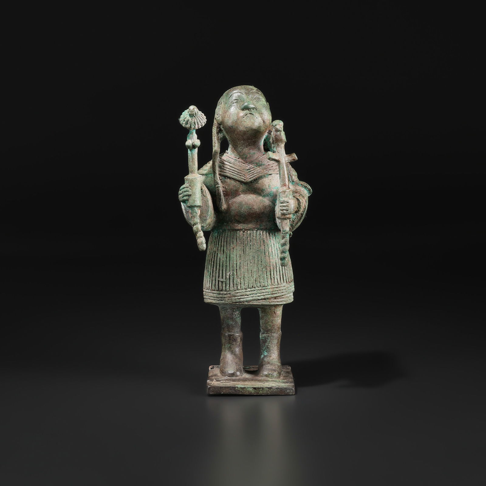 Rare Old Chinese Bronze Ware Dynasty Palace People Foreigner Child Statue (1 of 5)