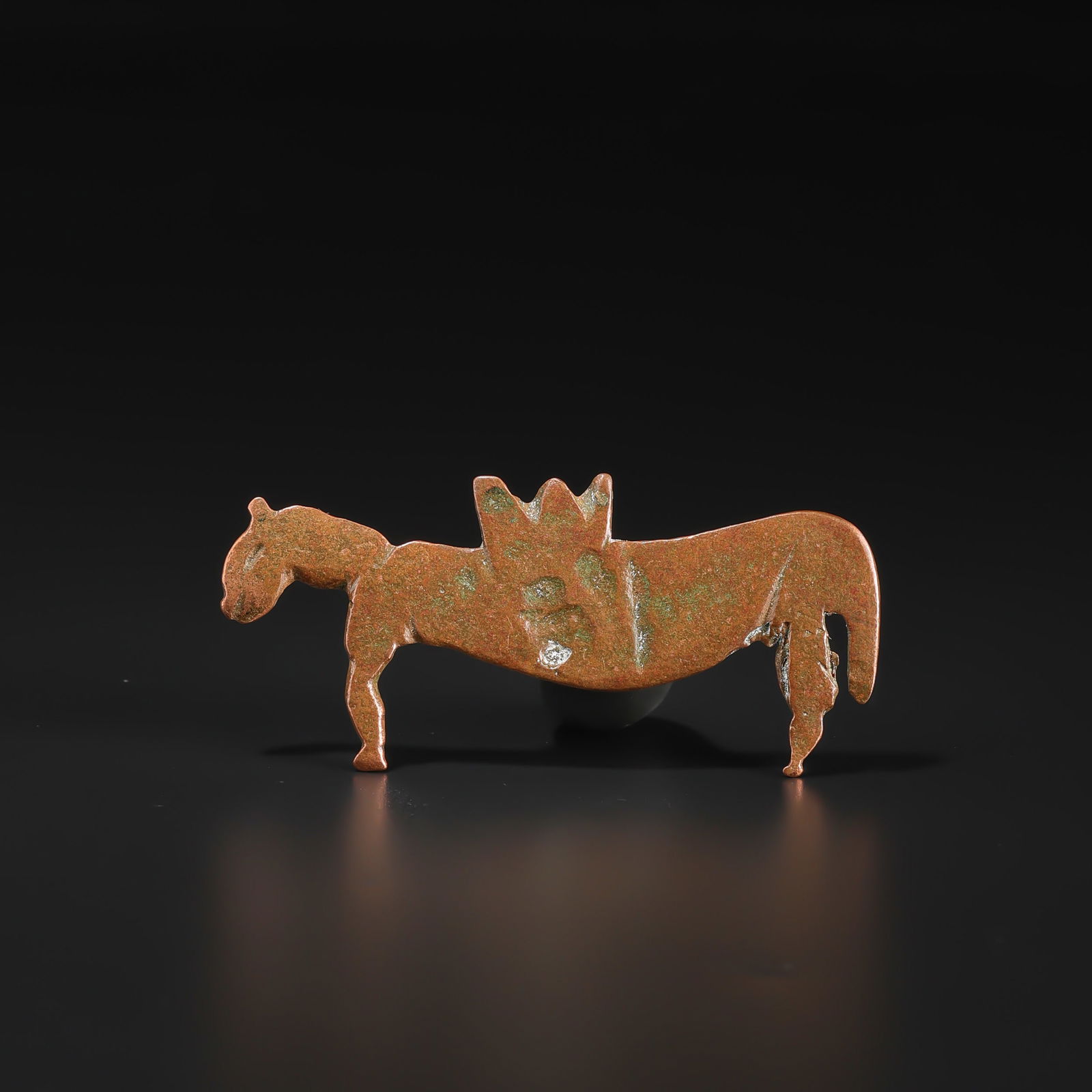 Ancient Roman Bronze Tiger Figure Decorative Mount (1 of 4)