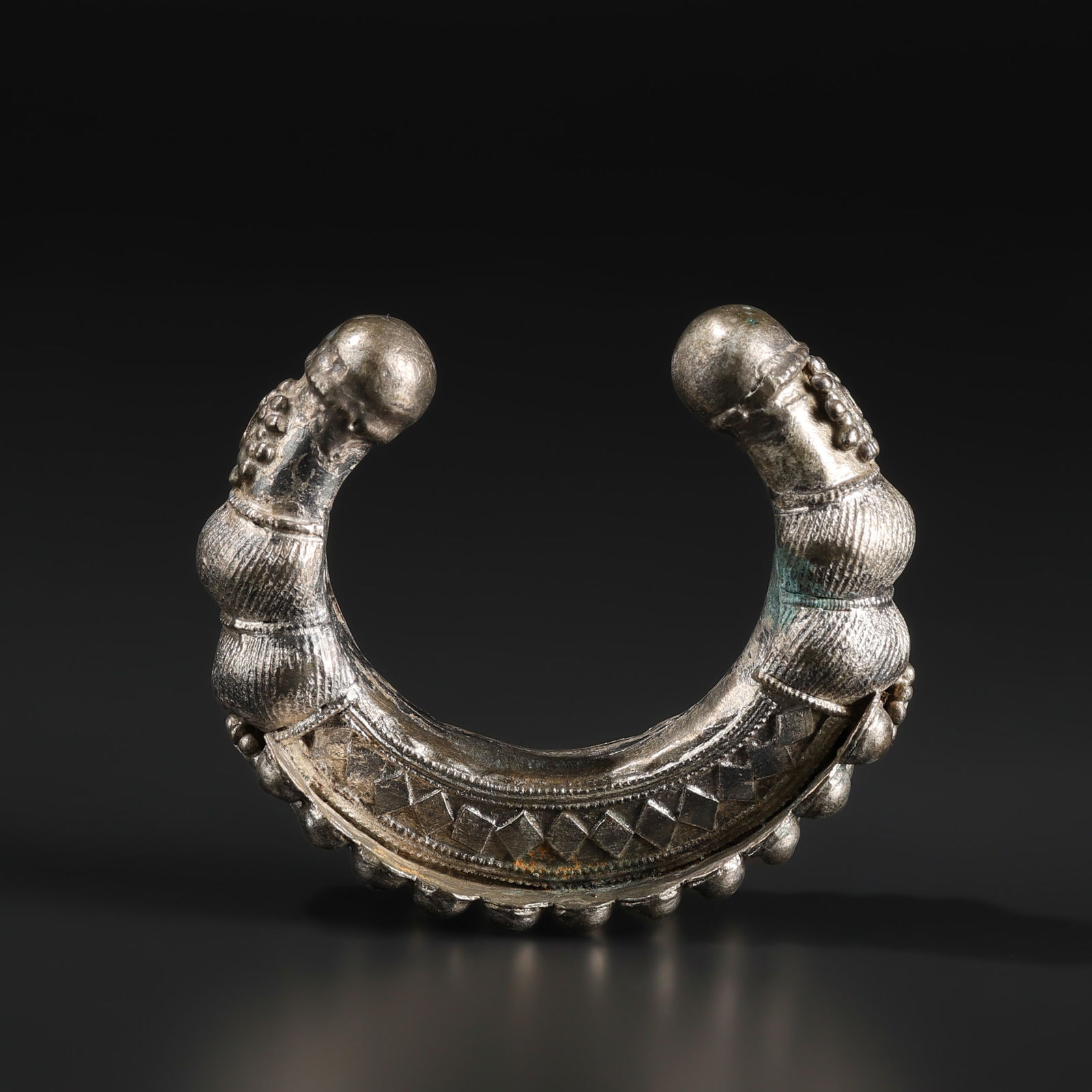 Old Hand Made Vintage Sindhi Silver Cuffs Bangle Bracelet (1 of 5)