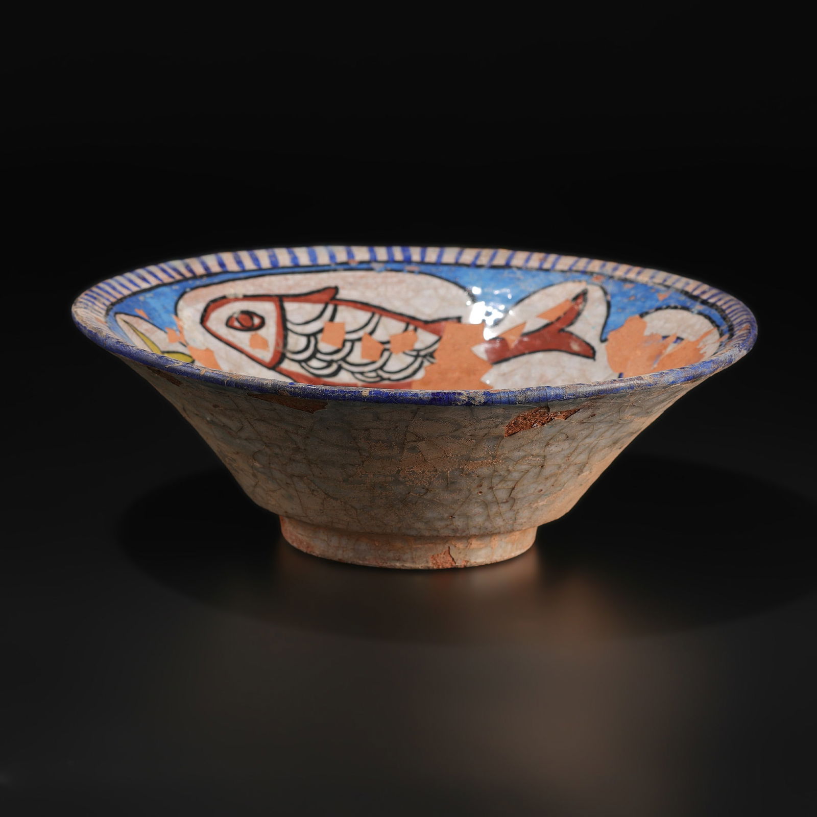 Ancient Islamic Vessel Pottery Earthware Bowl With Motifs (1 of 5)