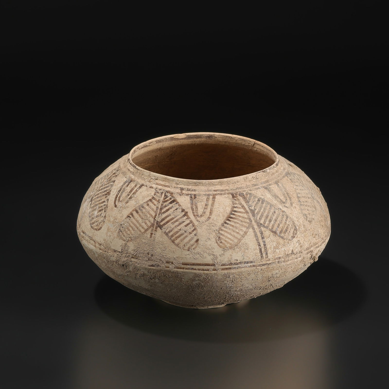 Indus Valley Terracotta Vessel with Pipal Leaf Motif, 3000 BCE - 2000 BCE (1 of 5)