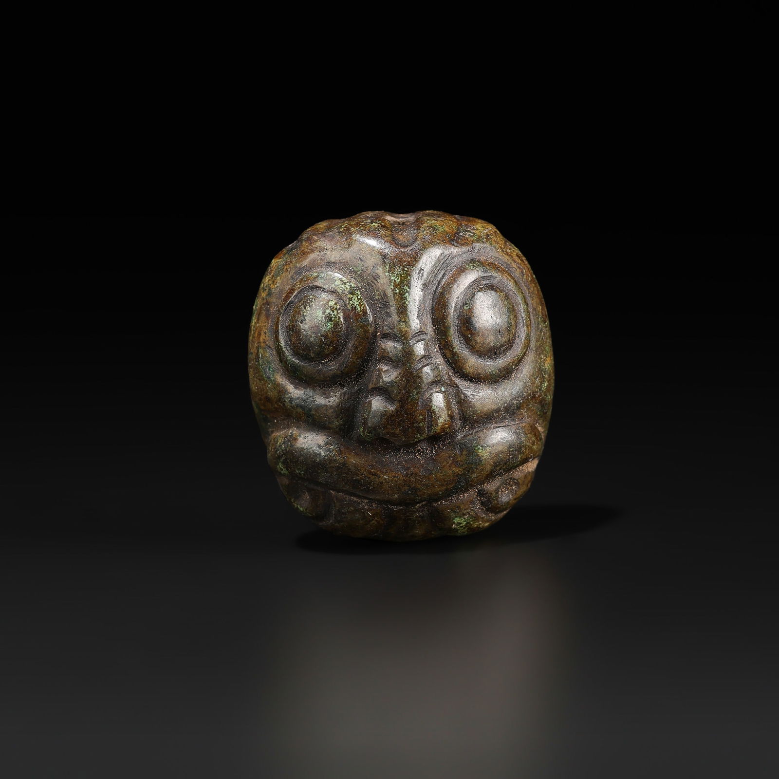 Chinese Hongshan Culture Turquoise Carved People Person Head Pendant (1 of 4)