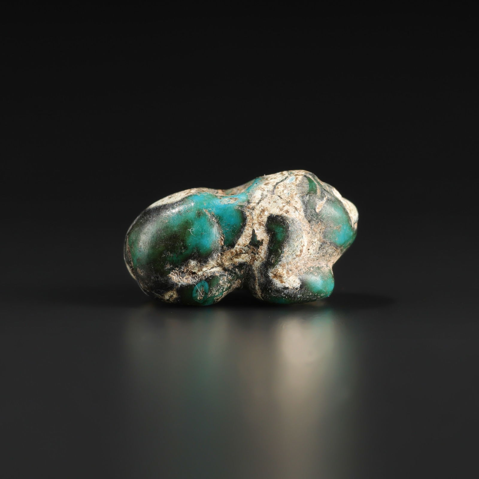 Chinese Hongshan Culture Turquoise Carved Animal Bead Pendant (1 of 4)