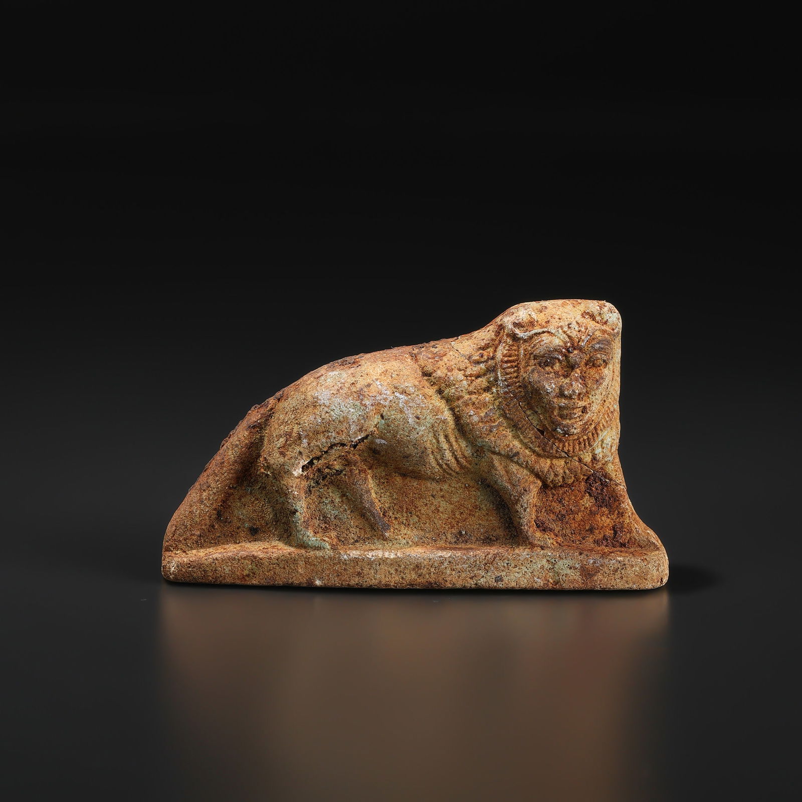 Old Egyptian Ceramic Lion Figure (1 of 5)