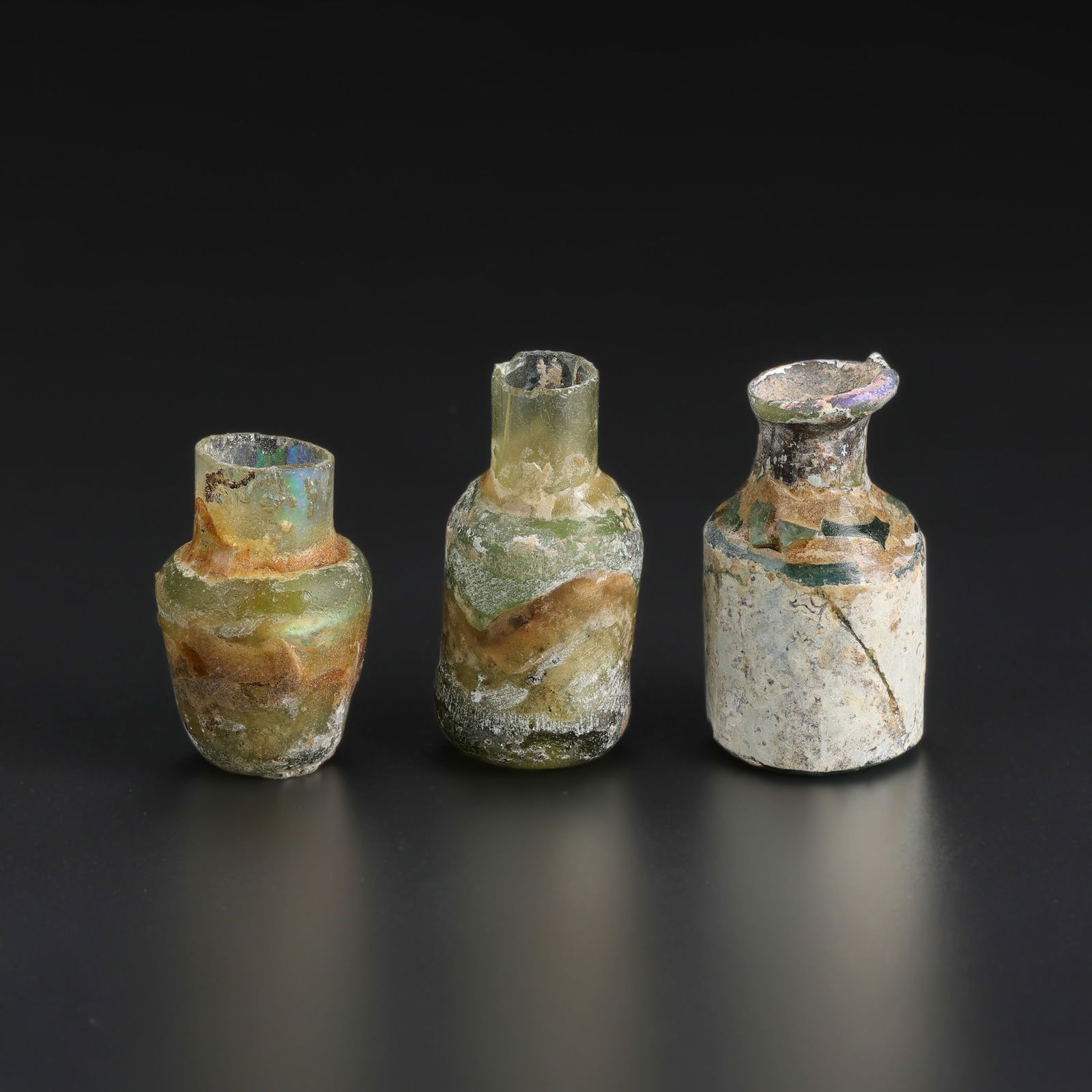 Ancient Roman Glass Small Bottle Vessels (1 of 4)