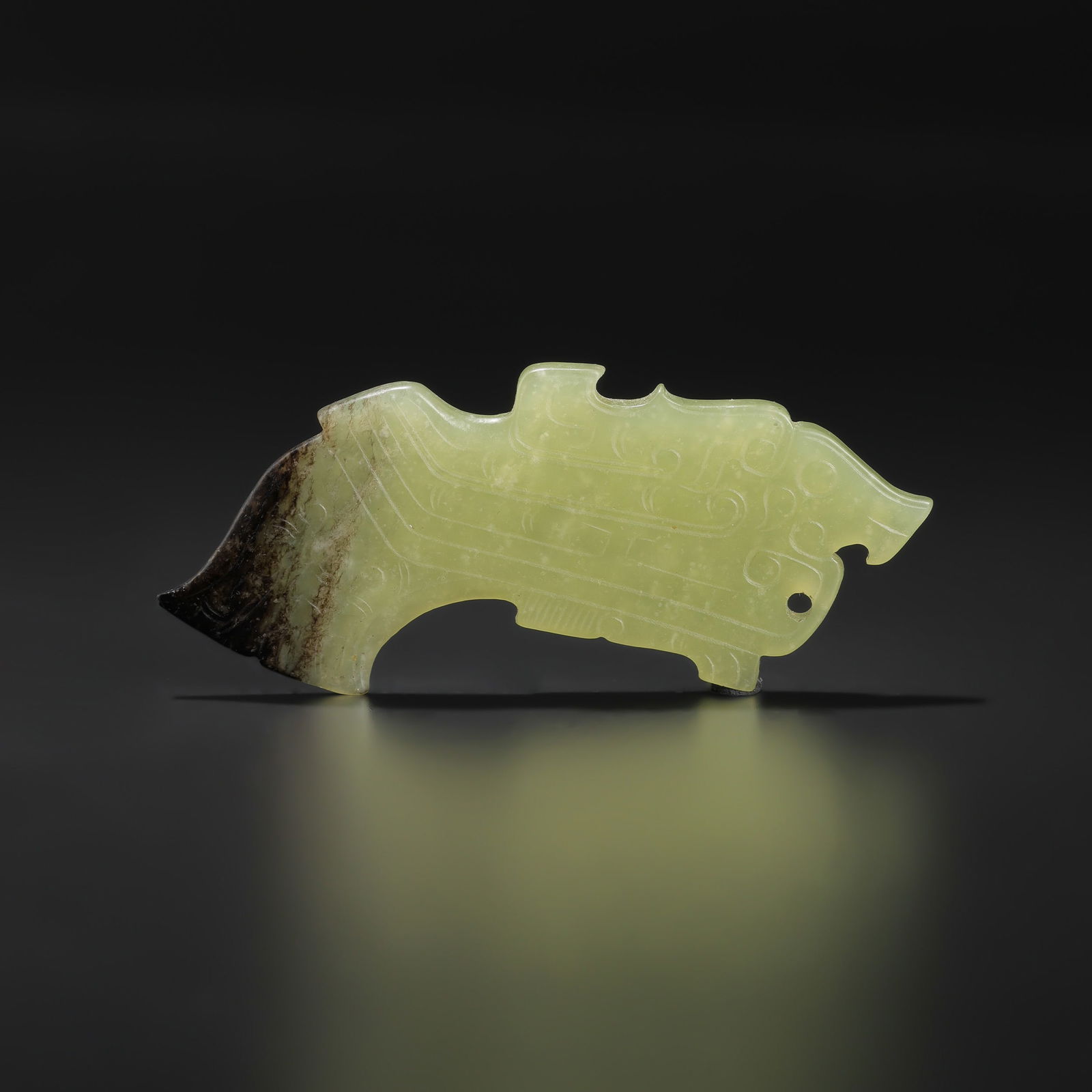 Old Chinese Natural Hetian Jade Carved Phoenix Bird (1 of 4)