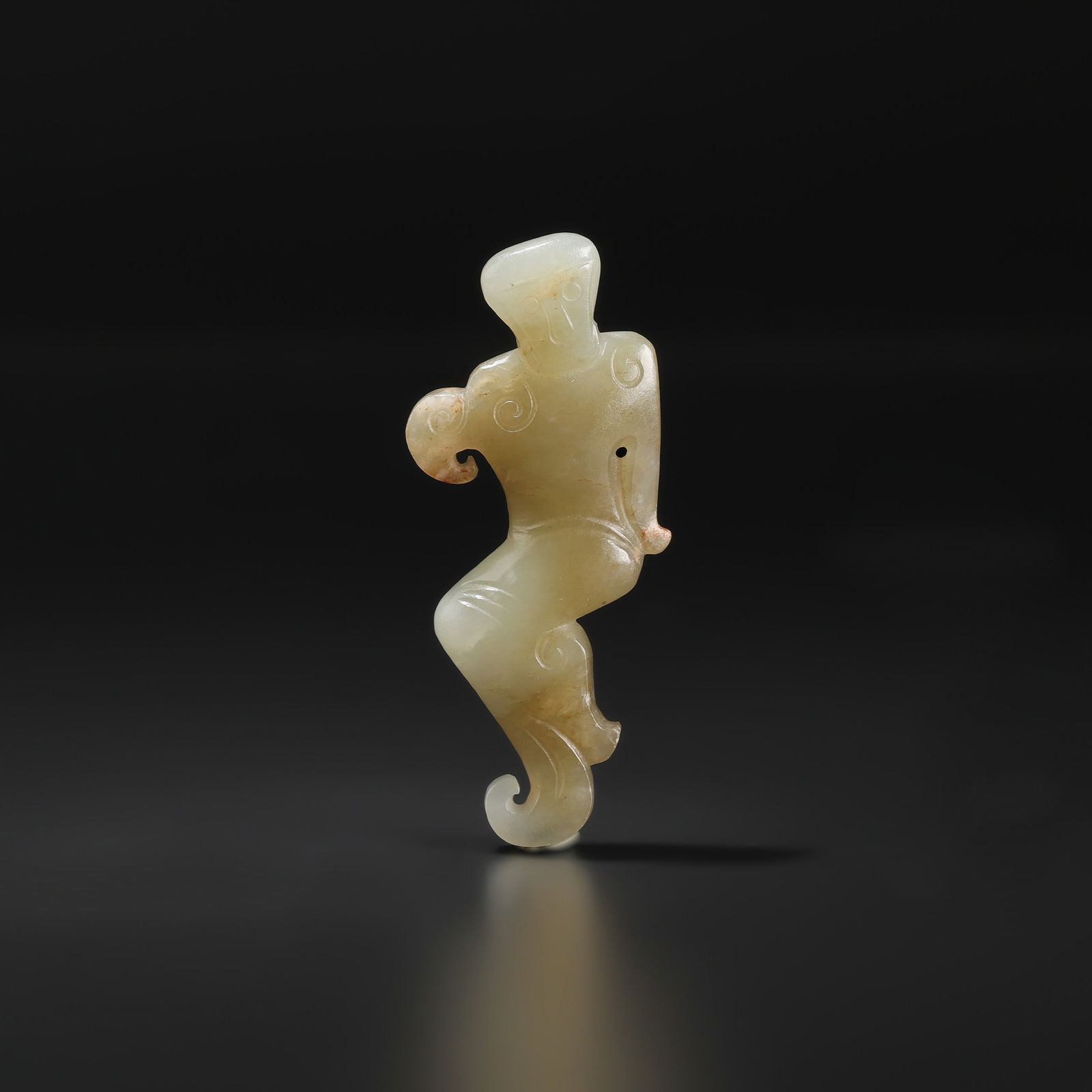 Antique Chinese Nephrite Hetian Jade Figurine (1 of 4)