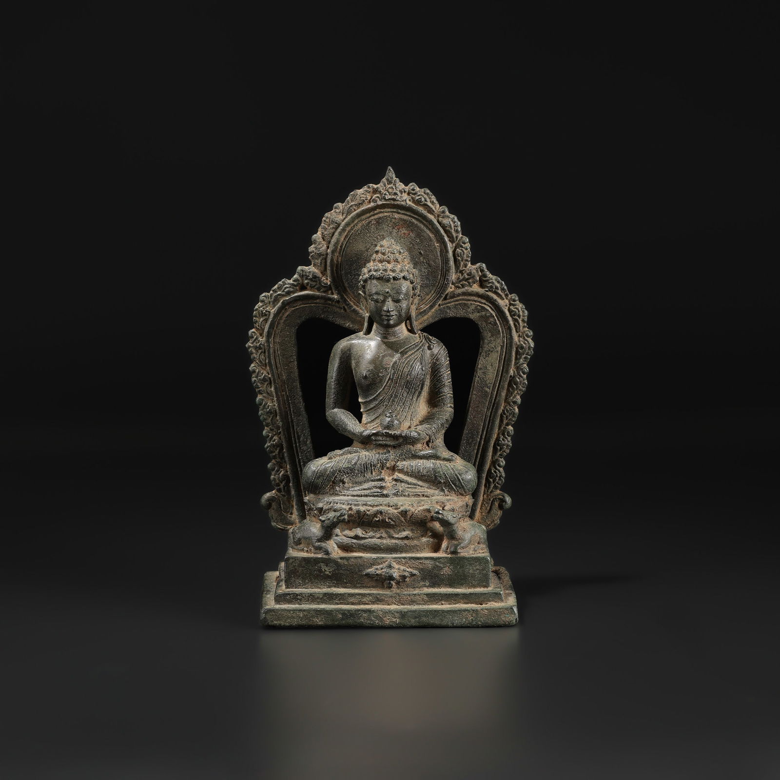 Old Antique Bronze Shakyamuni Buddha Statue Figure Sculpture (1 of 5)