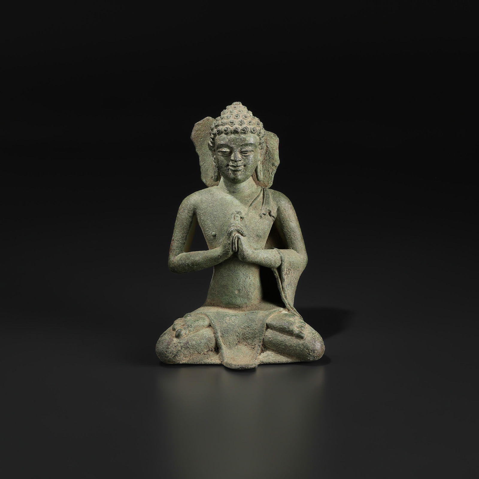 Antique Bronze Statue of a Seated Buddha (1 of 5)