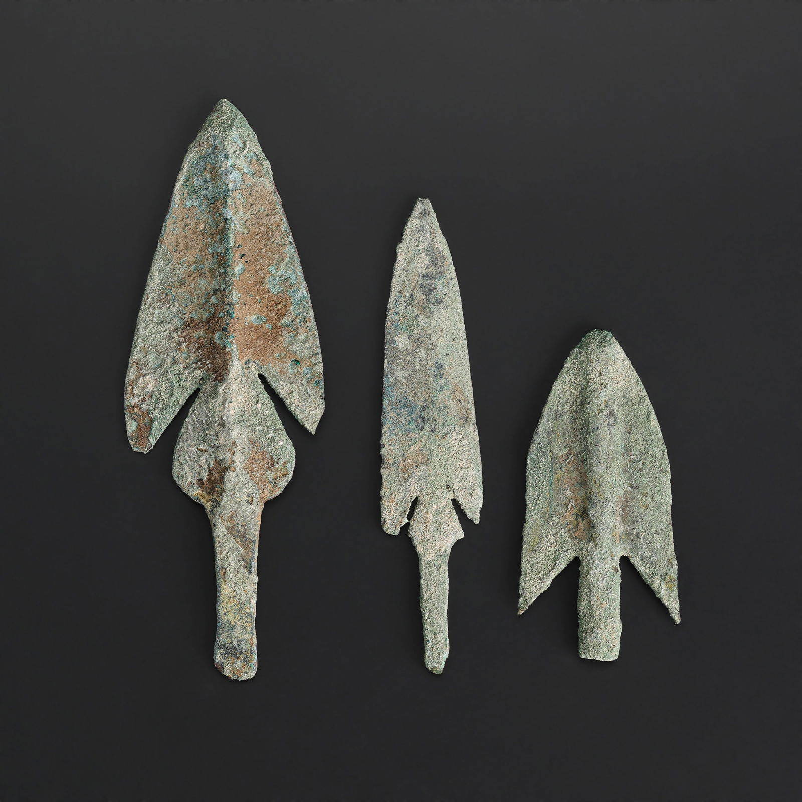 Ancient Luristan Bronze Arrowheads: Ancient Luristan Bronze Arrowheads Total Weight: 99gram