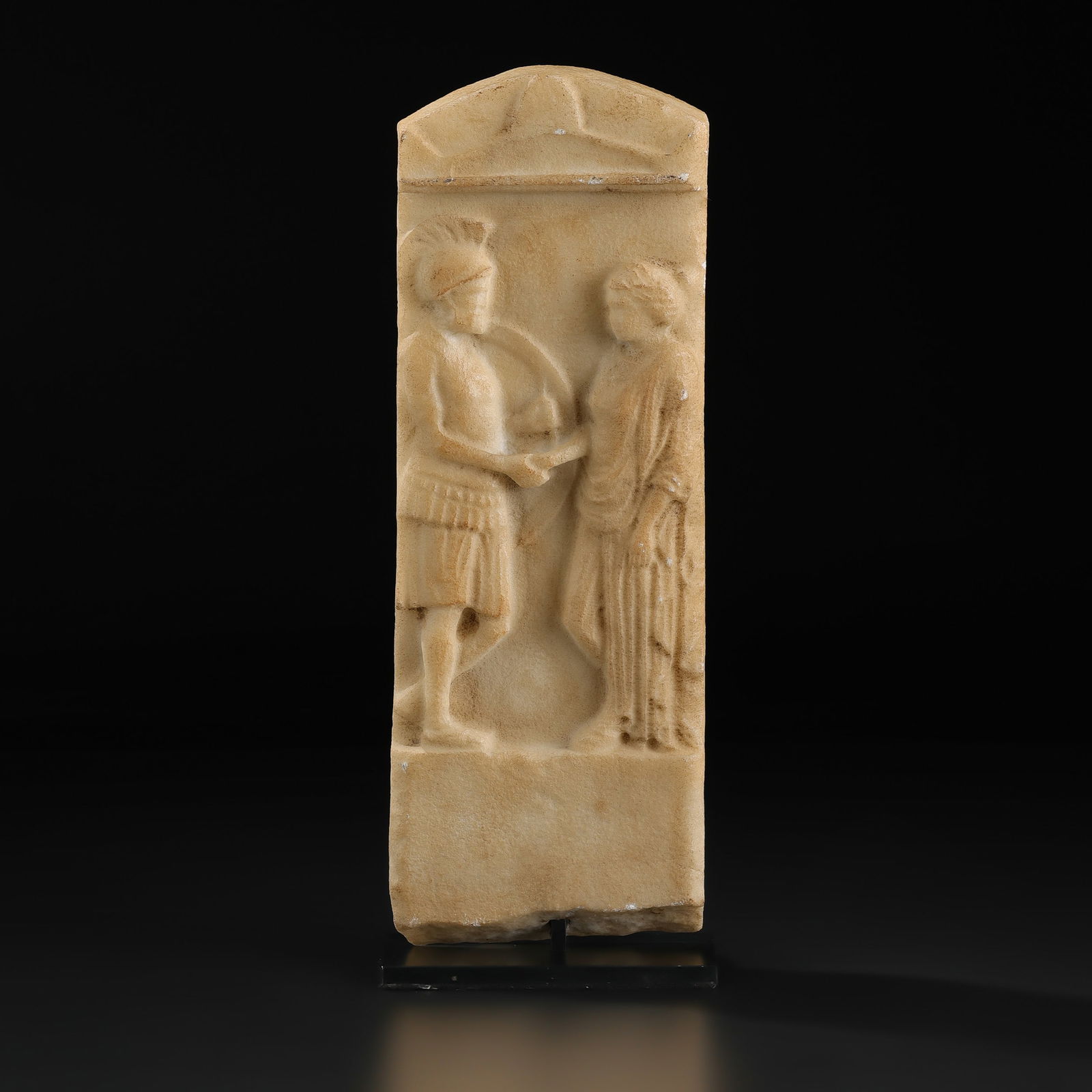 Ancient Greco-Roman Carved Limestone Philoxenos with his Wife (1 of 5)