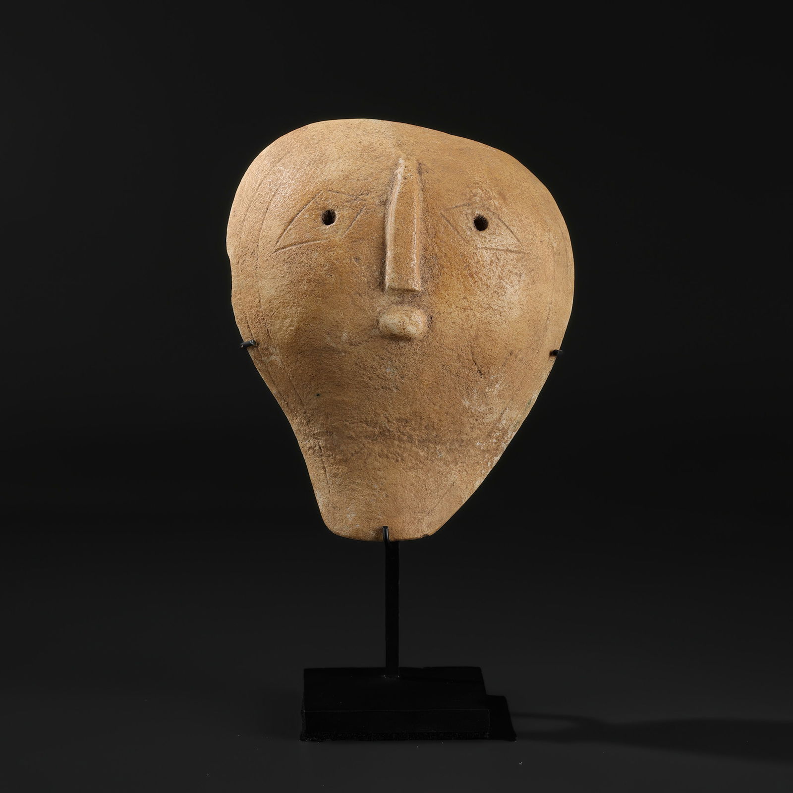 Old Mask Gorget with Incised and Perforated Motifs (1 of 5)