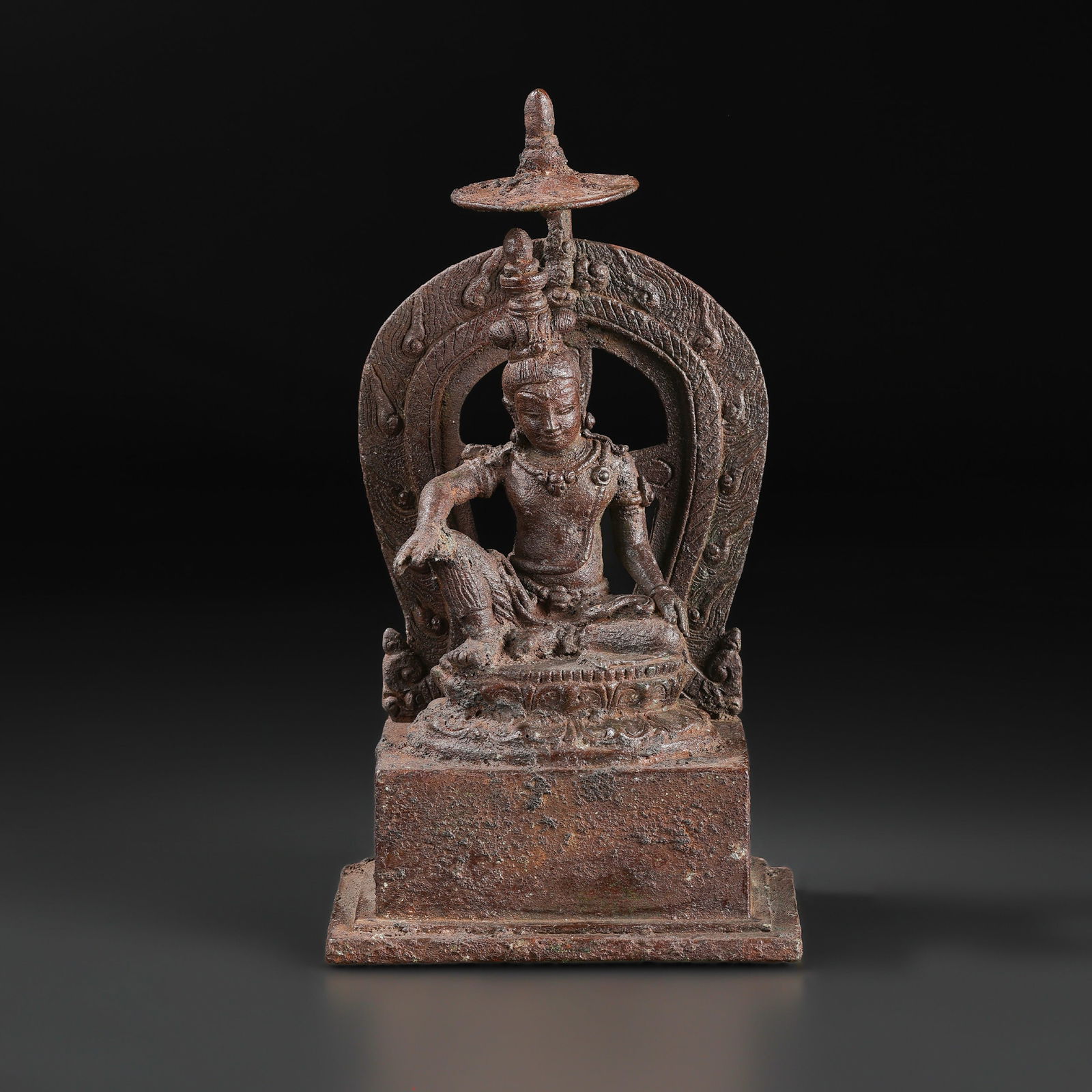 Old Ancient Bronze Figure of the Bodhisattva Avalokiteshvara (1 of 5)