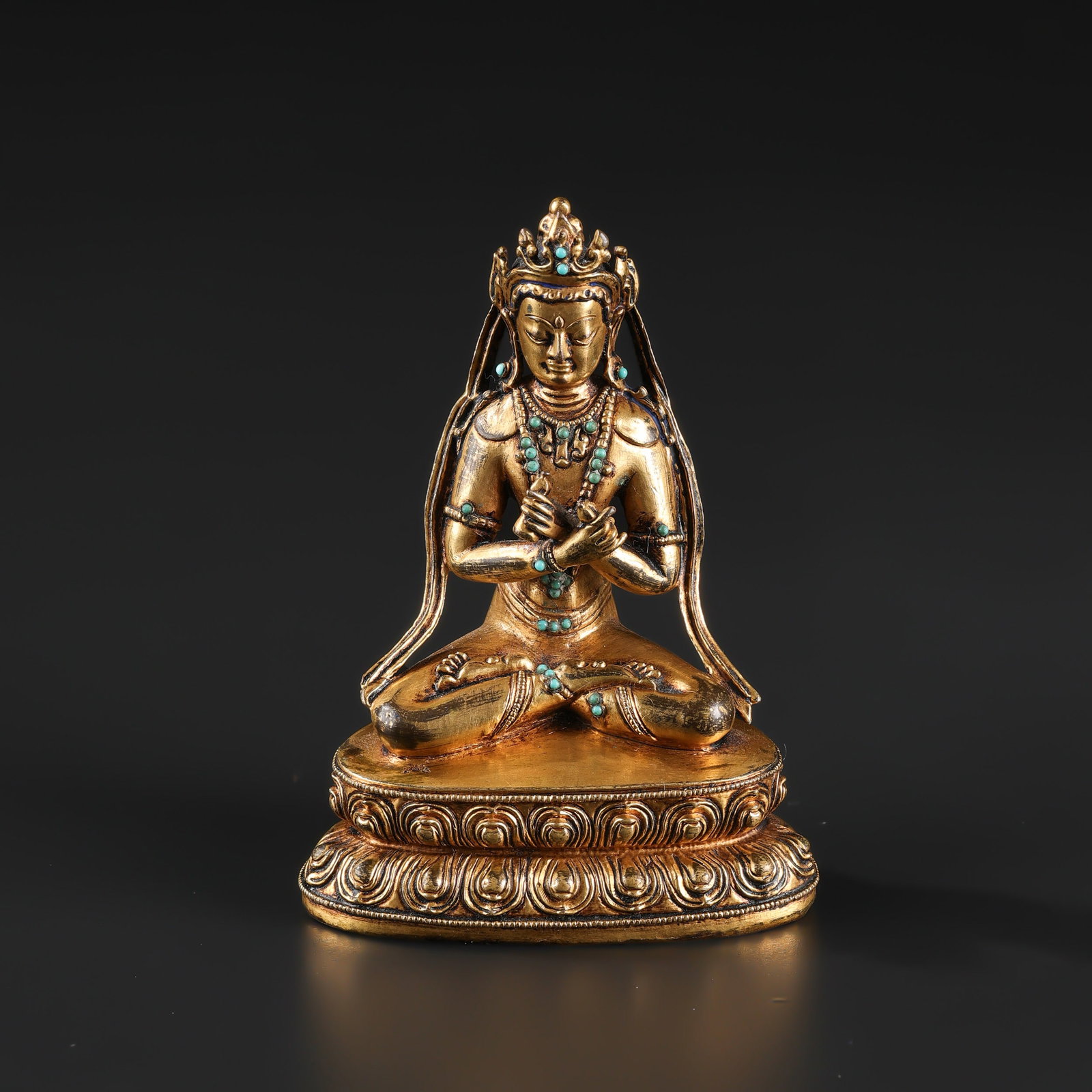 Tibetan Old Gilded Bronze Vajradhara Statue (1 of 6)
