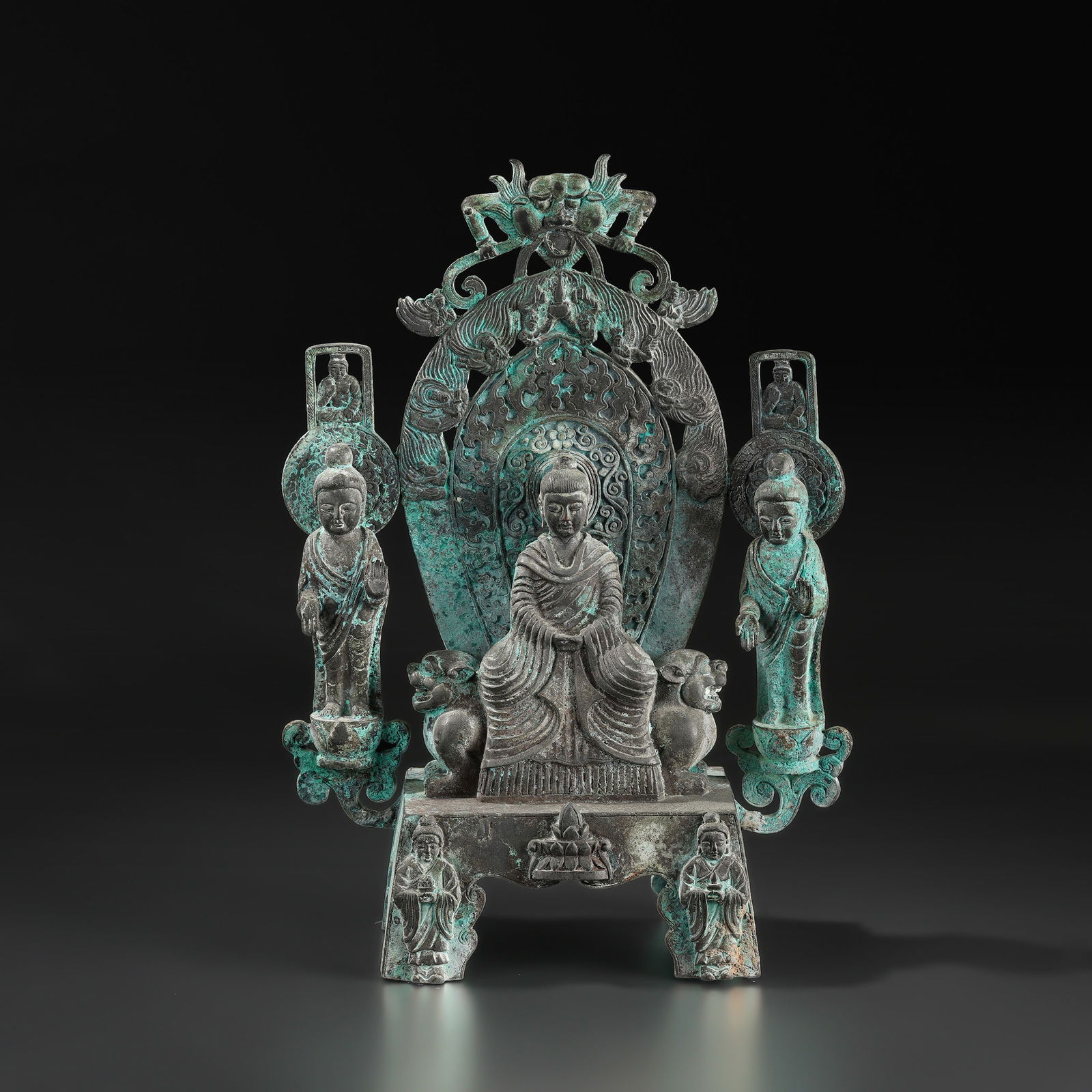 Old Tibet Buddhism Temple Bronze Gilt Buddha of Northern Wei Dynasty Statue (1 of 5)