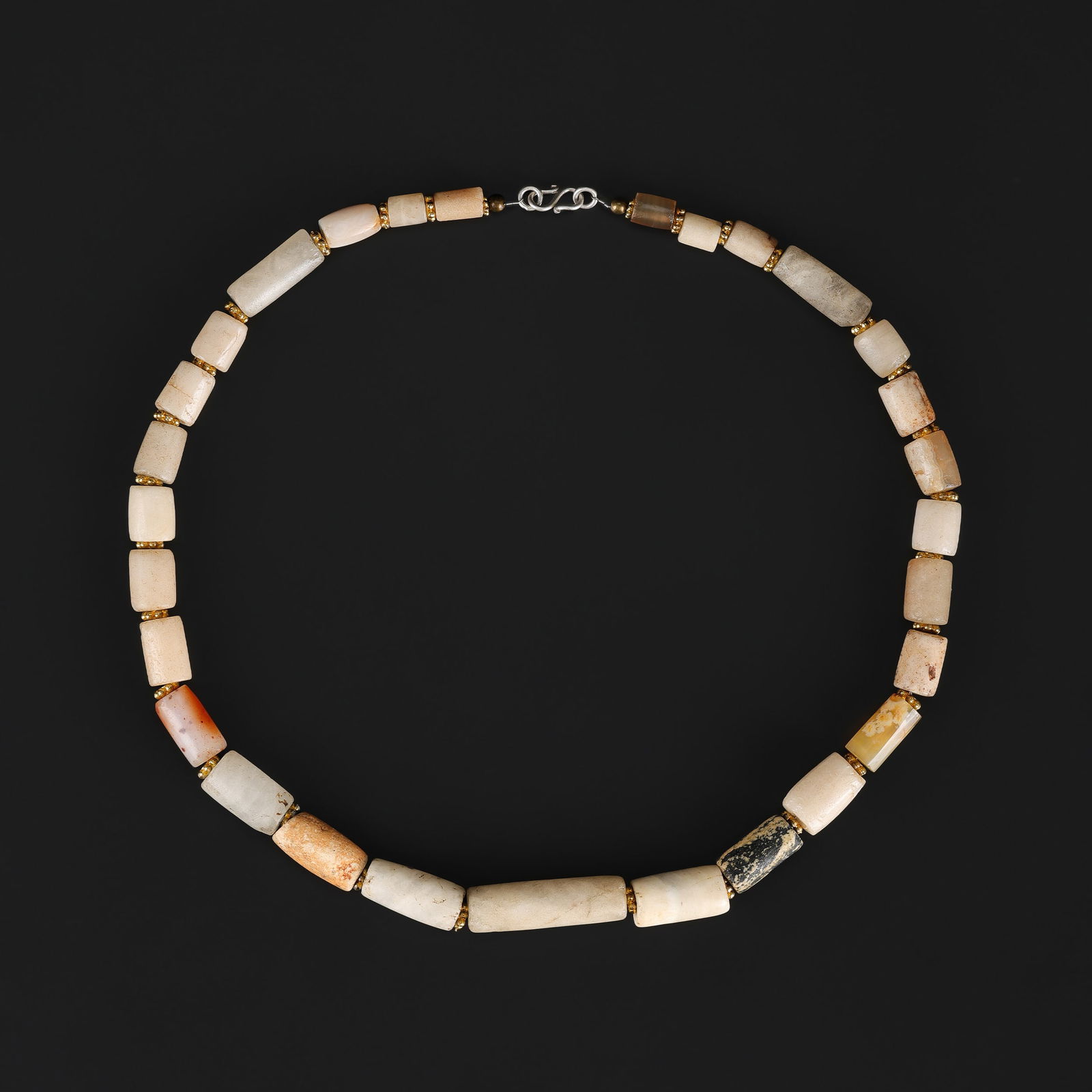 Antique Ancient Rock Crystals Chalcedony Bronze Age Old Beads Jewelry Strand (1 of 4)