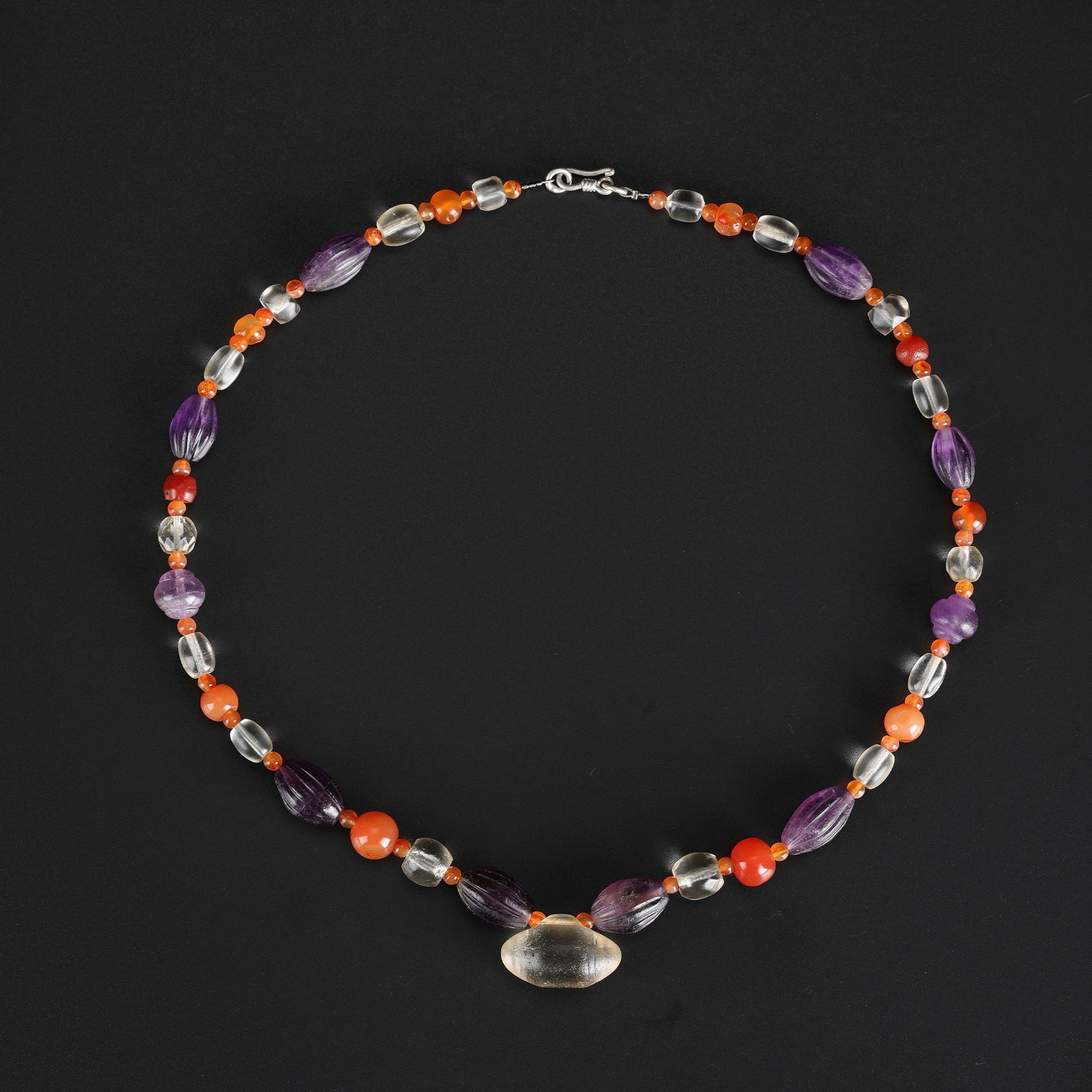 Near Eastern Himalayan Antique Gems Jewelry Old Crystal Agate Beads Necklace (1 of 5)