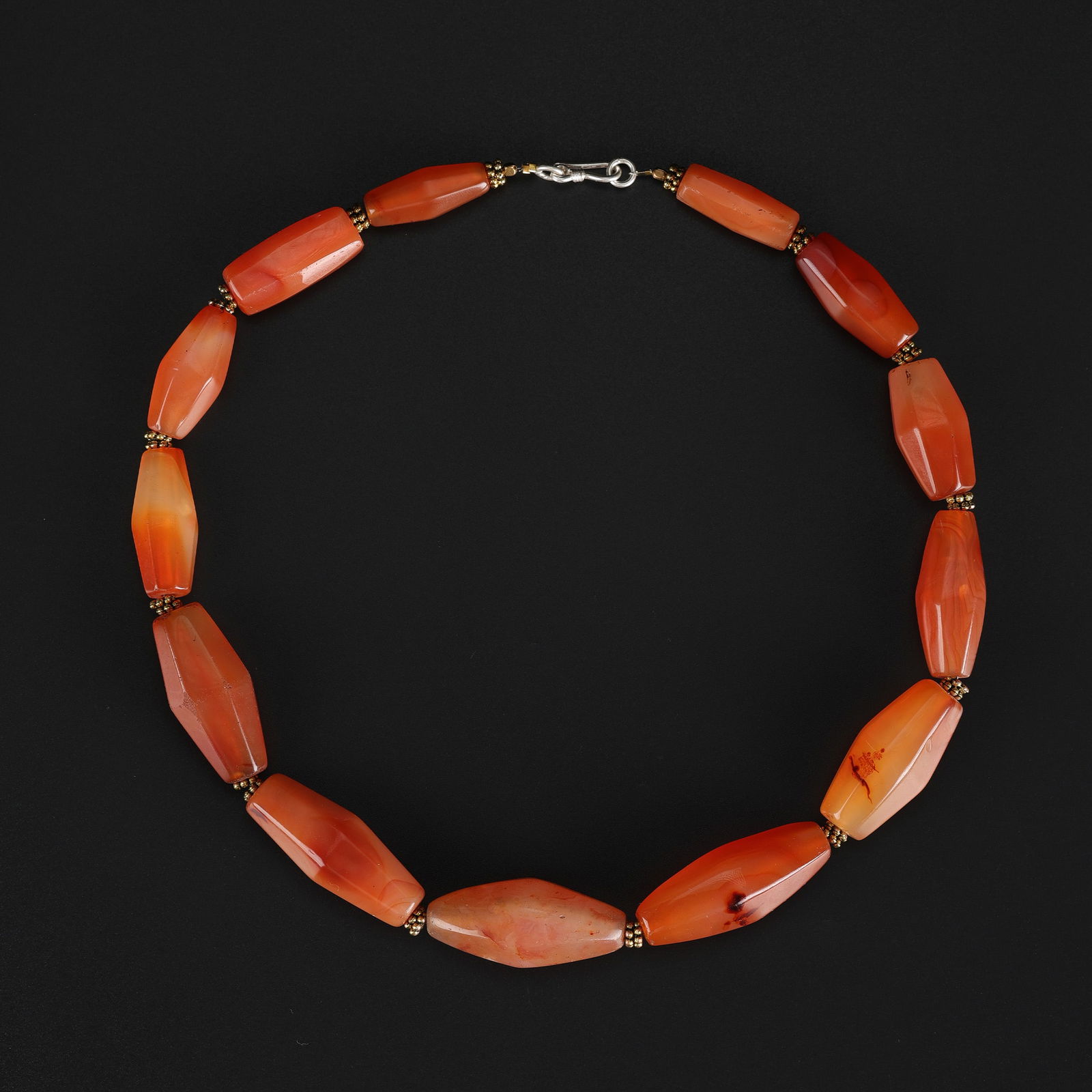 Antique Himalayan Carnelian Old Beads Mala Jewelry Necklace (1 of 5)