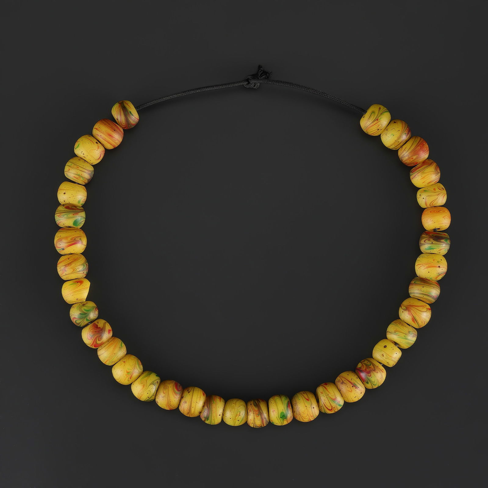 Old Antique Vintage Chinese Glass Beads Necklace (1 of 5)