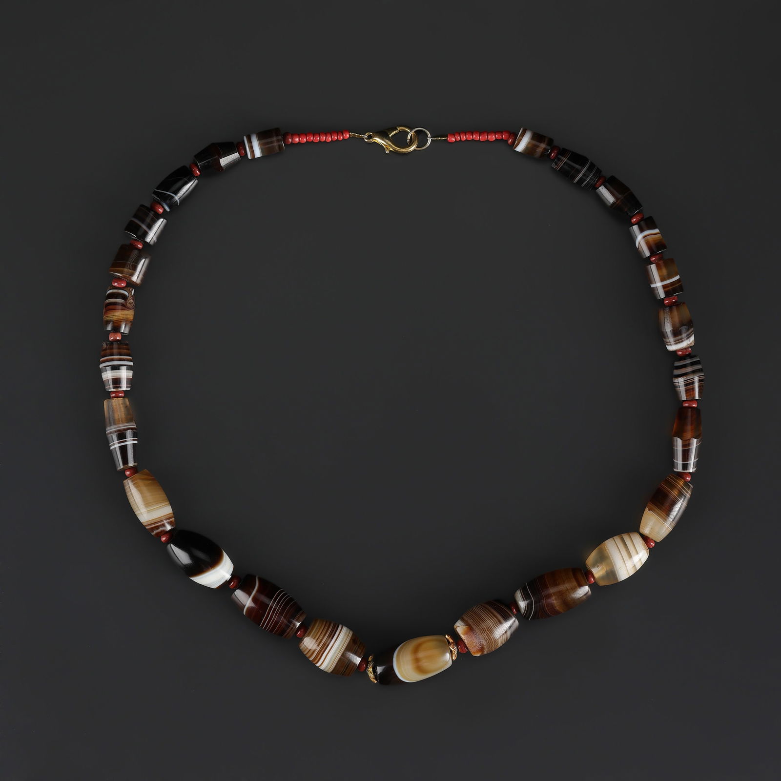 900 years old Pre Ankor Agate beads necklace from Combodia (1 of 4)
