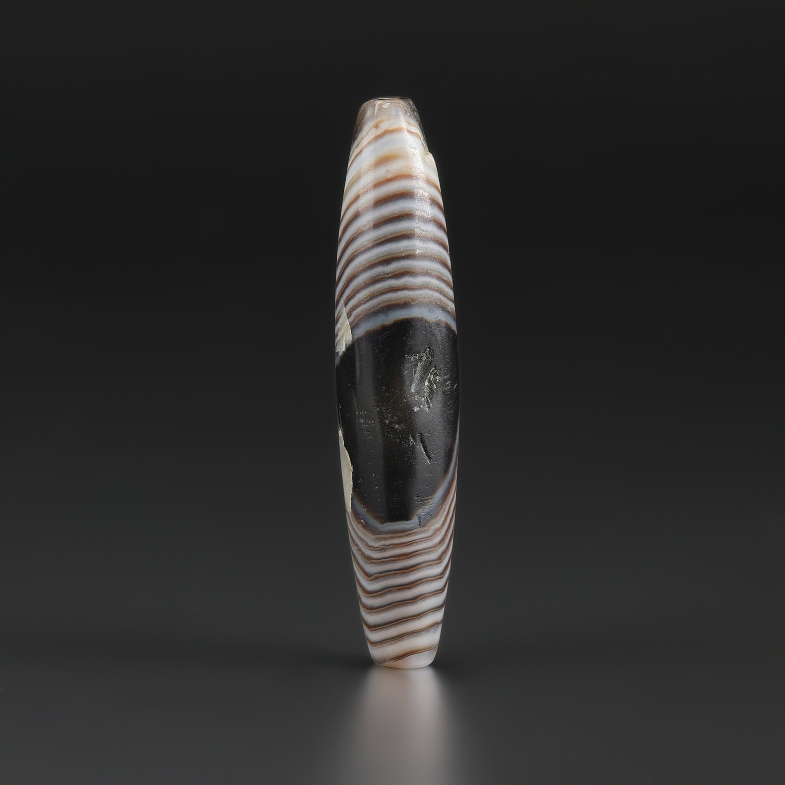 Vintage Himalayan Tibetan Nepali Dzi Agate Natural Eyes Pattern Bead (1 of 4)