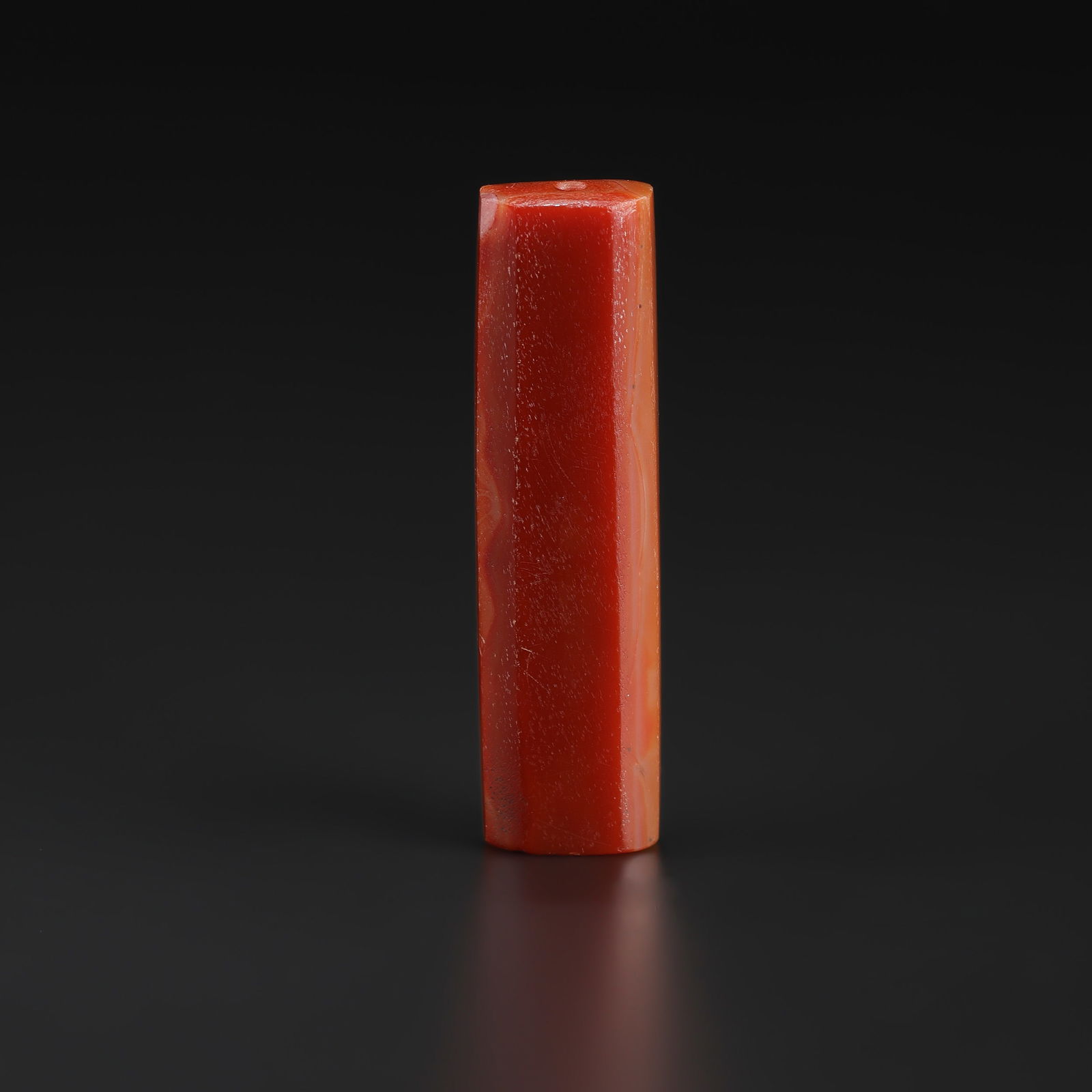 Tibet Nepal India Himalayan Red Carnelian Stone Long Bead Pendant (1 of 4)