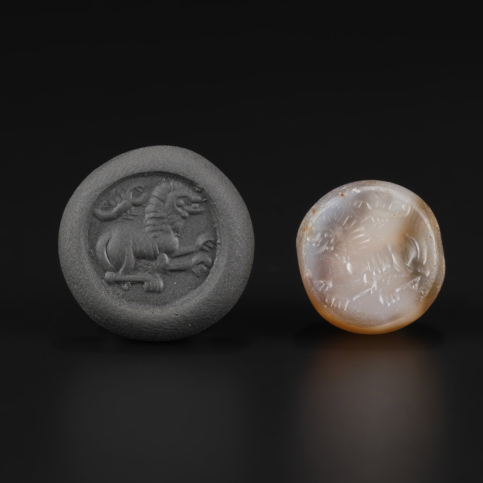 Ancient Roman Agate Stamp Intaglio Seal Bead (1 of 5)