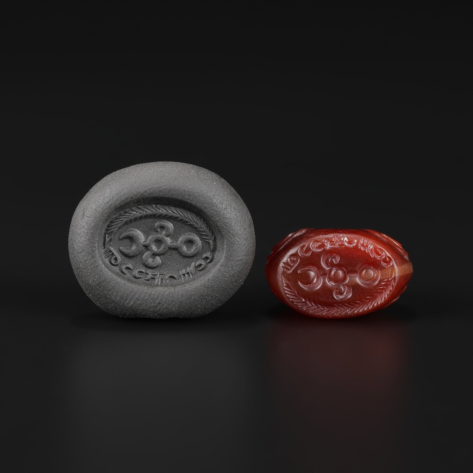 Ancient Sasanian Agate Stamp Intaglio Seal Bead (1 of 5)