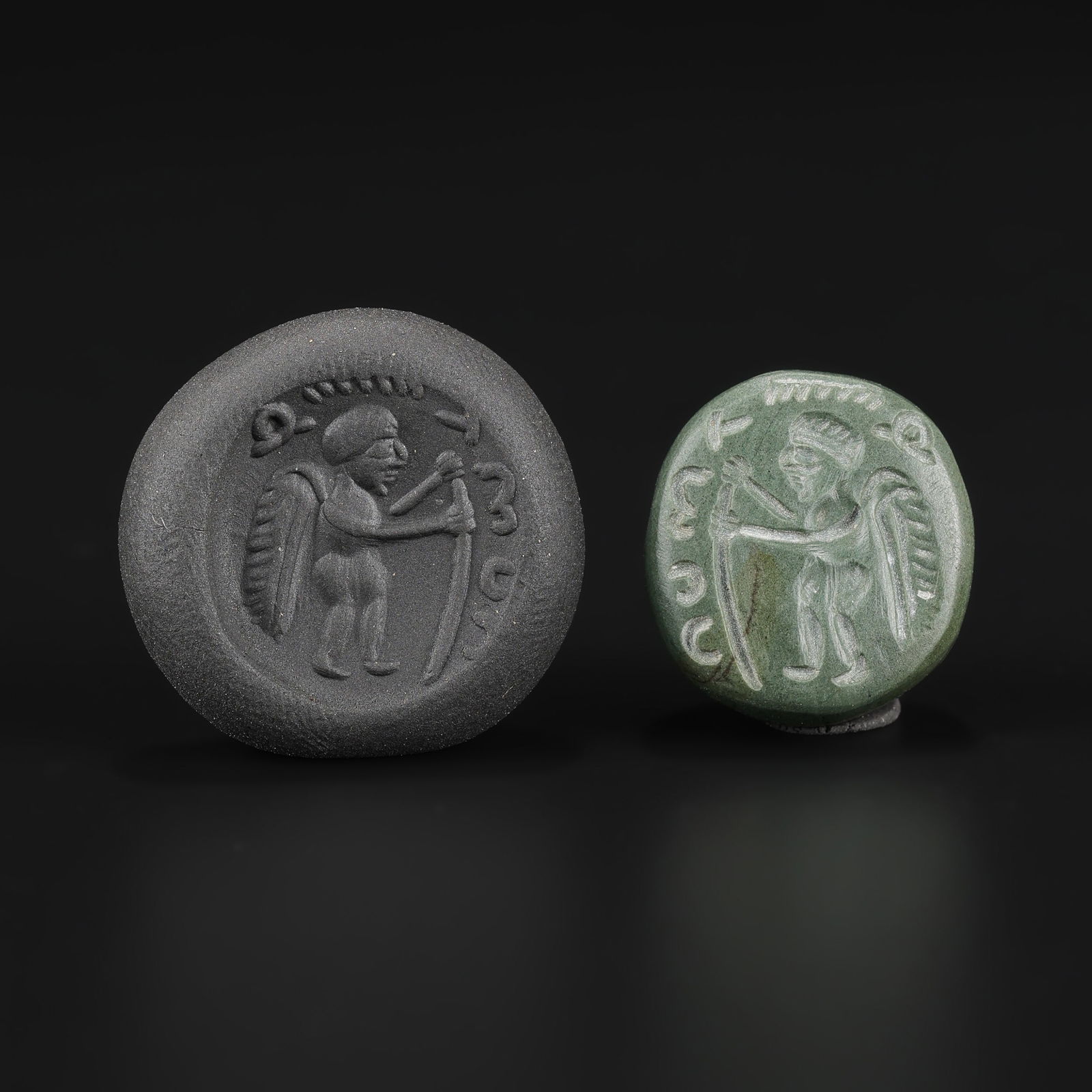 Ancient Agate Stamp Intaglio Seal Bead (1 of 5)