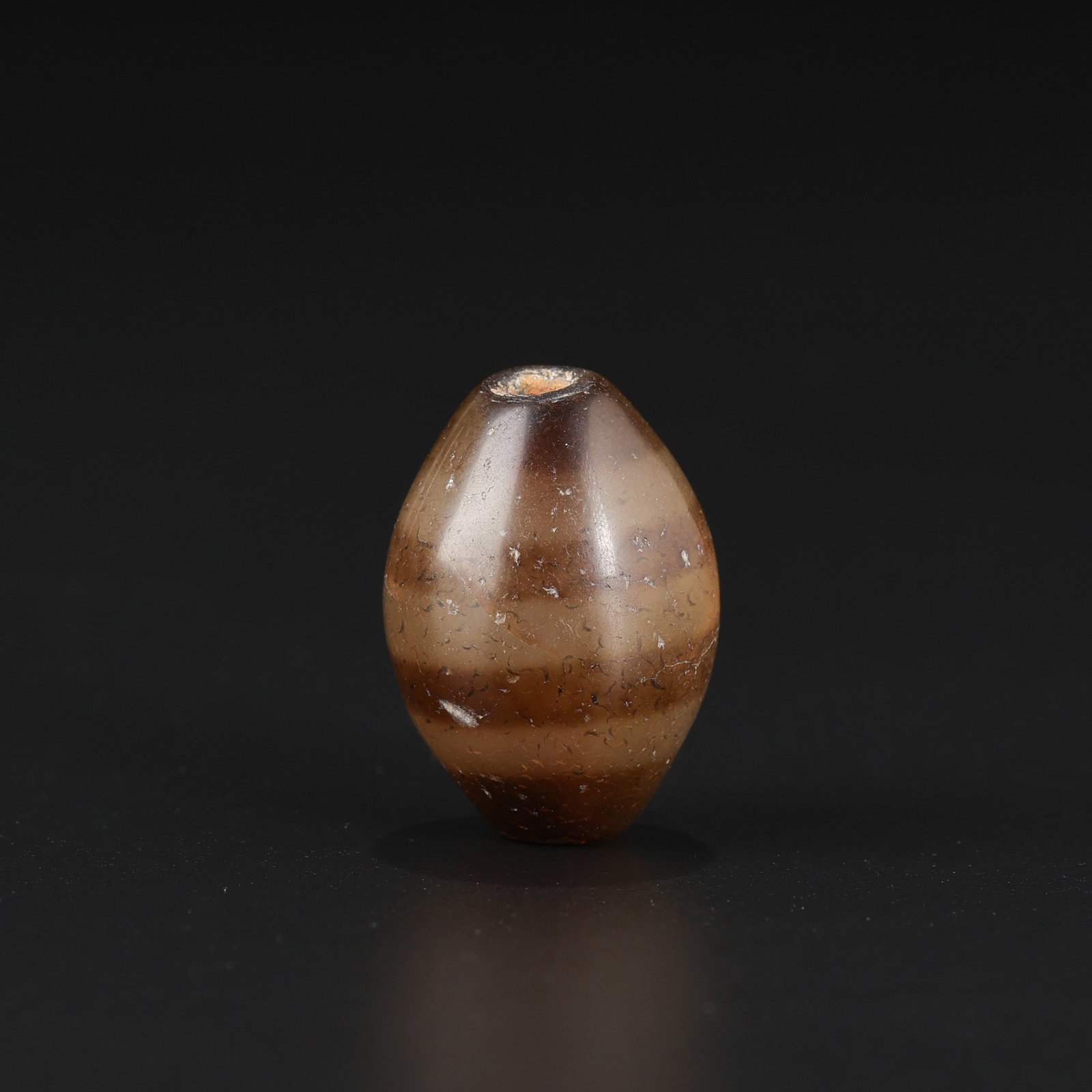 Indo Tibet Himalayan Nepali Stripe Black Agate Tian Zhu Dzi Lucky Bead Amulet (1 of 4)