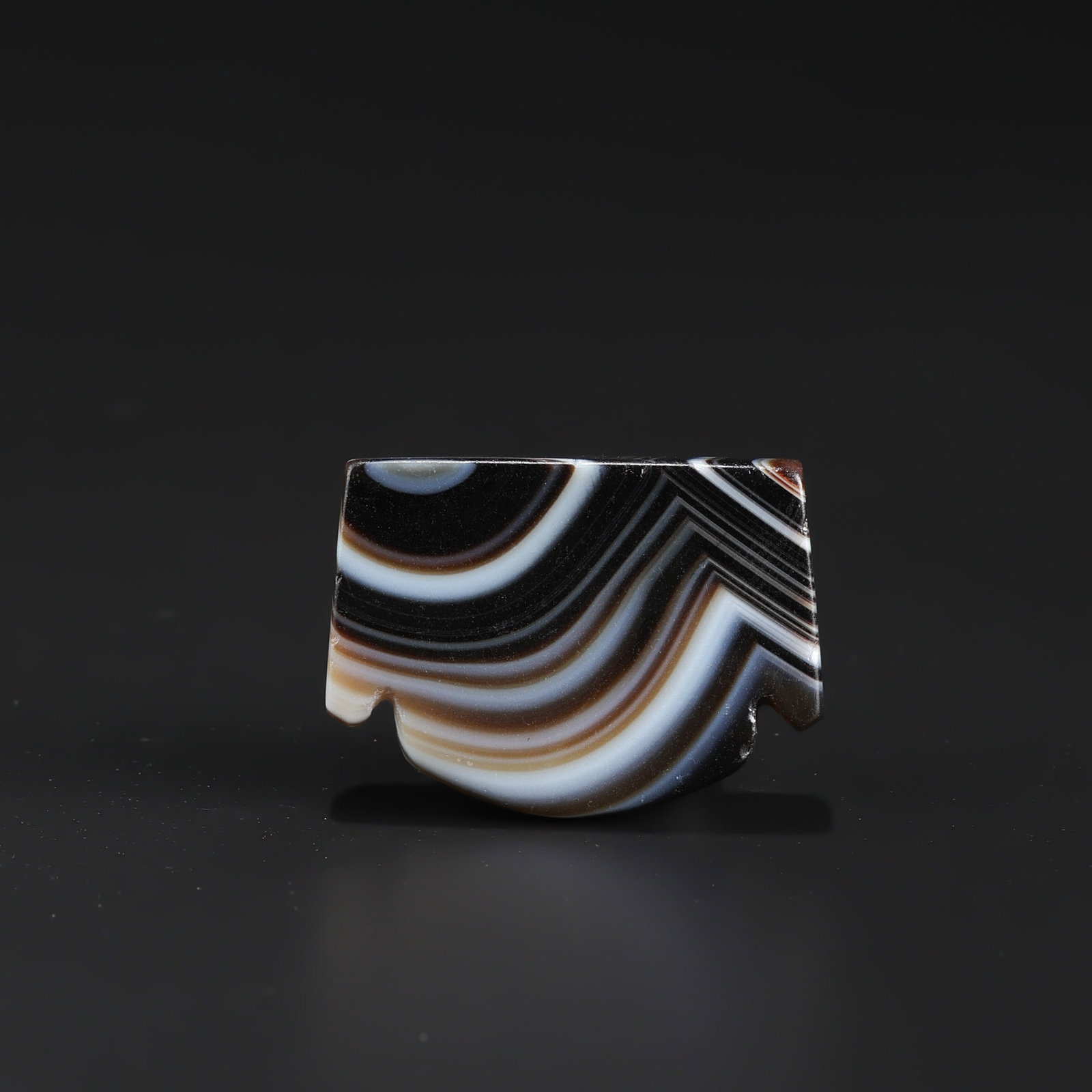 Vintage Antique Old Banded Agate Amulet Bead Pendant From South East Asia (1 of 4)