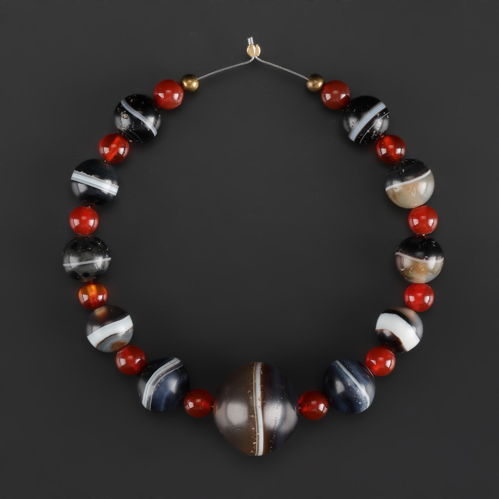 Old Mixed Single Line Mala Beads and Carnelian Beads (1 of 4)