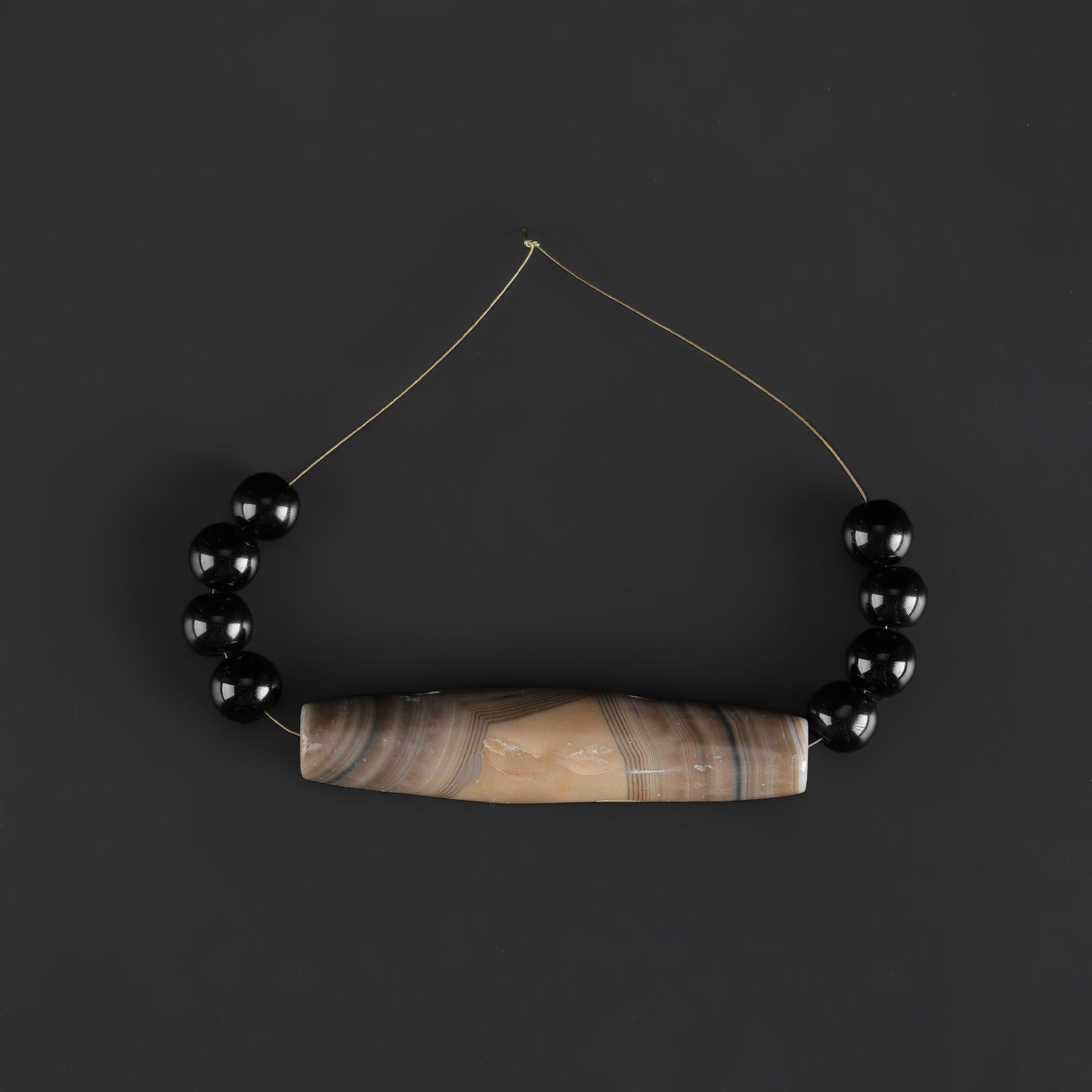 Indo Tibet Nepalese India Agate Amulet Banded Agate Stone Antique Bead Pendant (1 of 4)