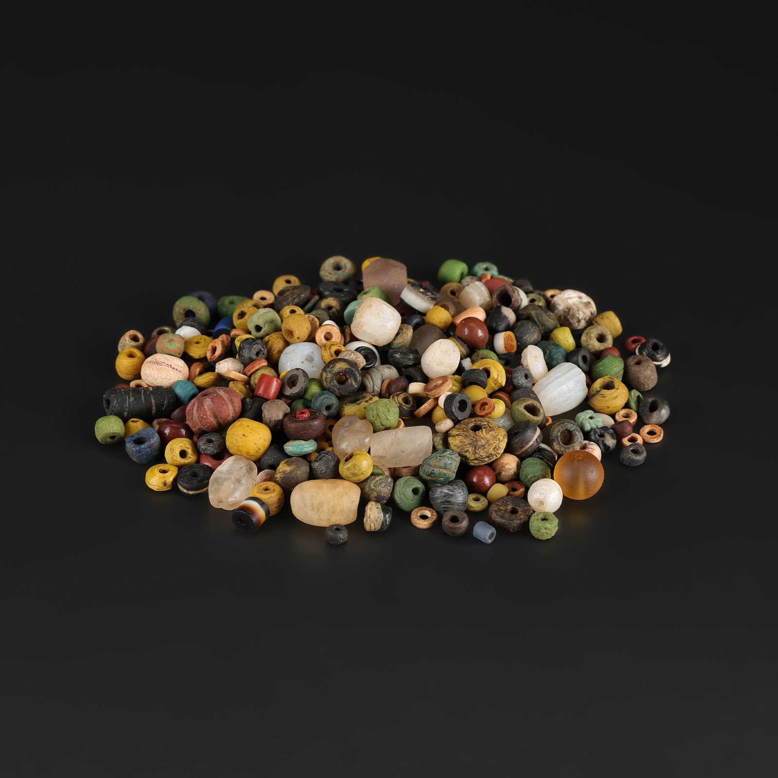 Large Collection of Ancient Glass, Crystal, Agate & Faience Beads (1 of 4)