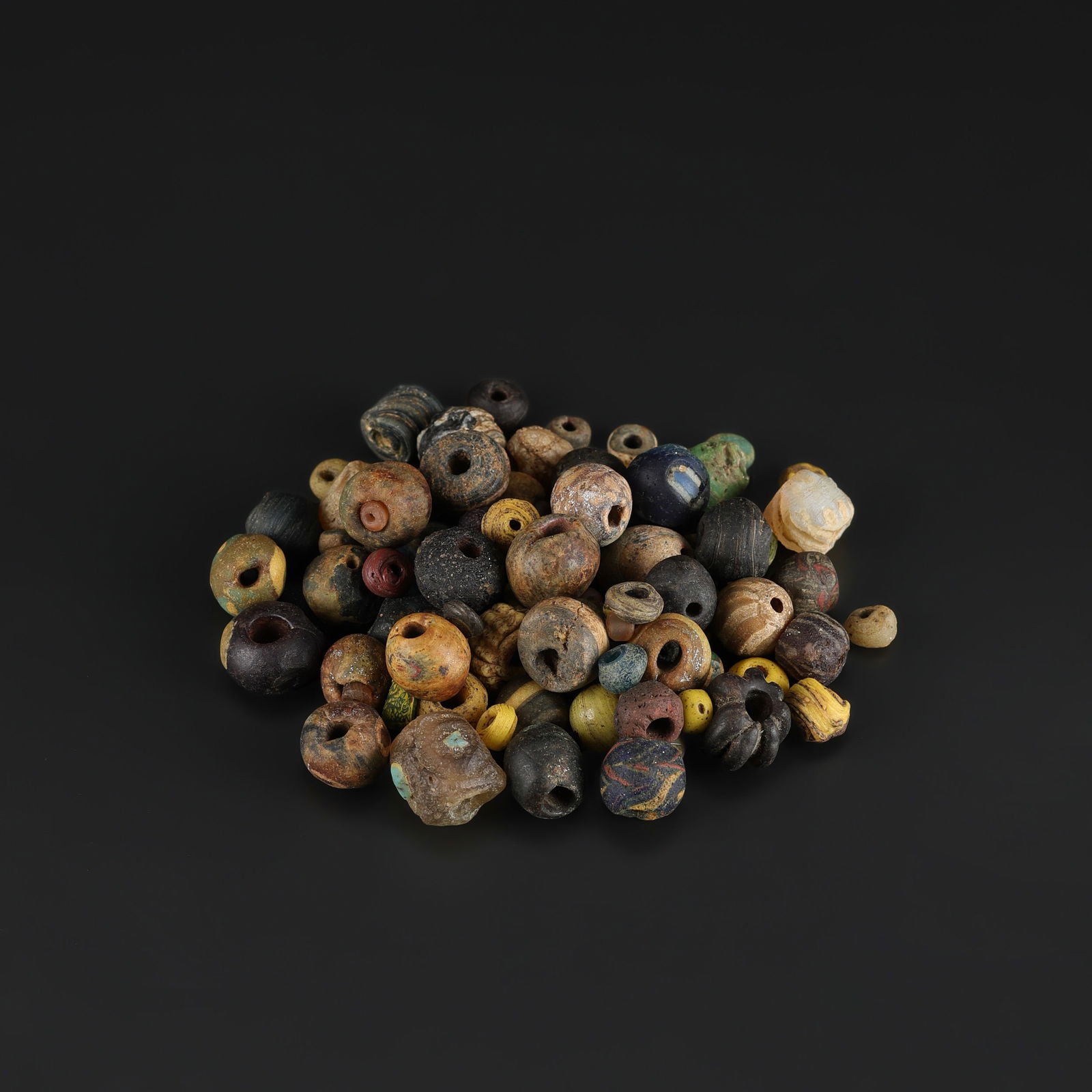 Collection of Antique Agate Stone Beads, Various Shapes and Patterns (1 of 4)