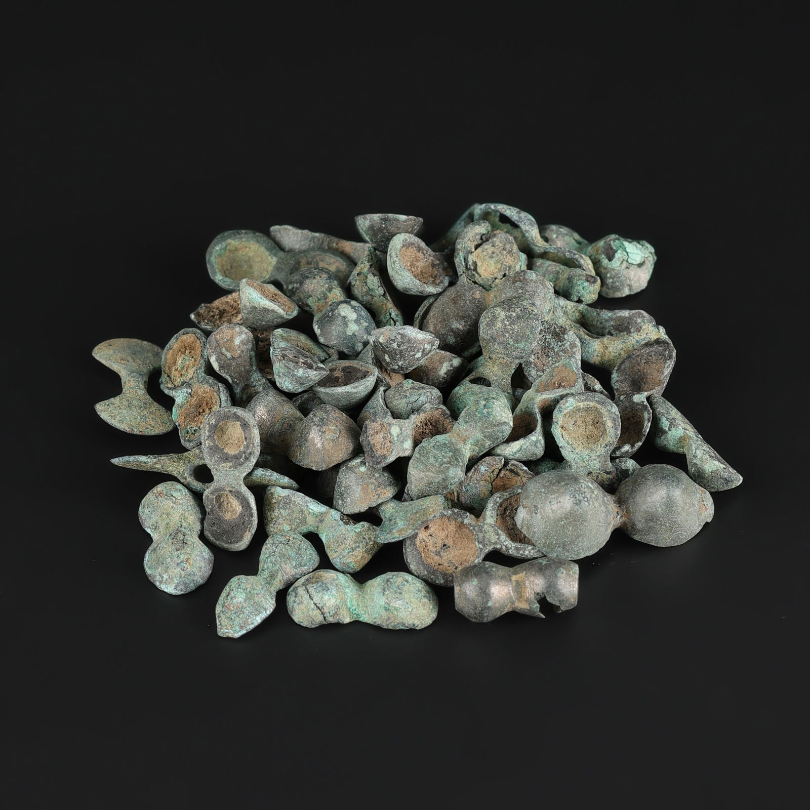 Ancient Set of Medieval Bronze Caftan Buttons (1 of 4)