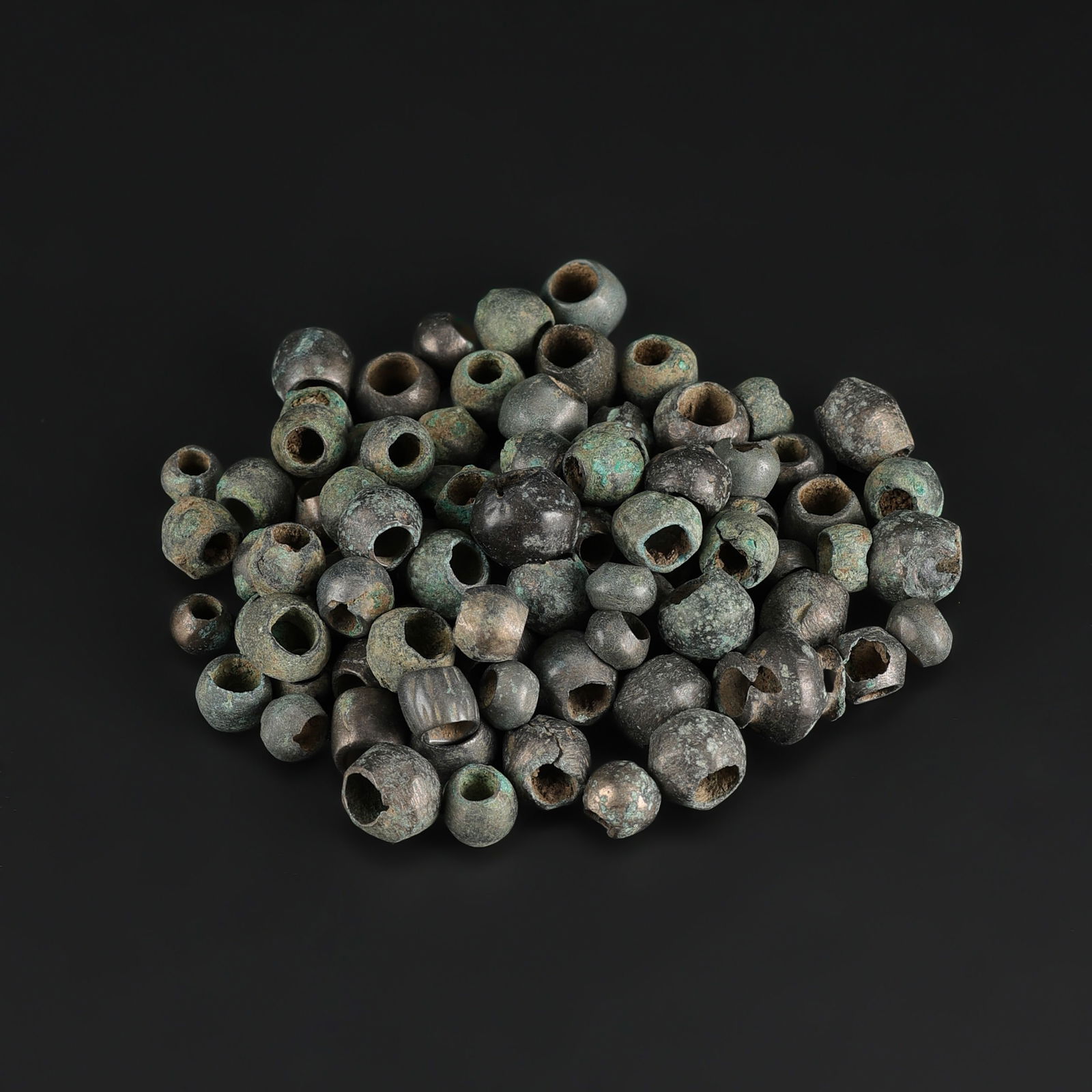 Old Vintage Antique Jewelry Necklace Bronze Beads Lot (1 of 4)