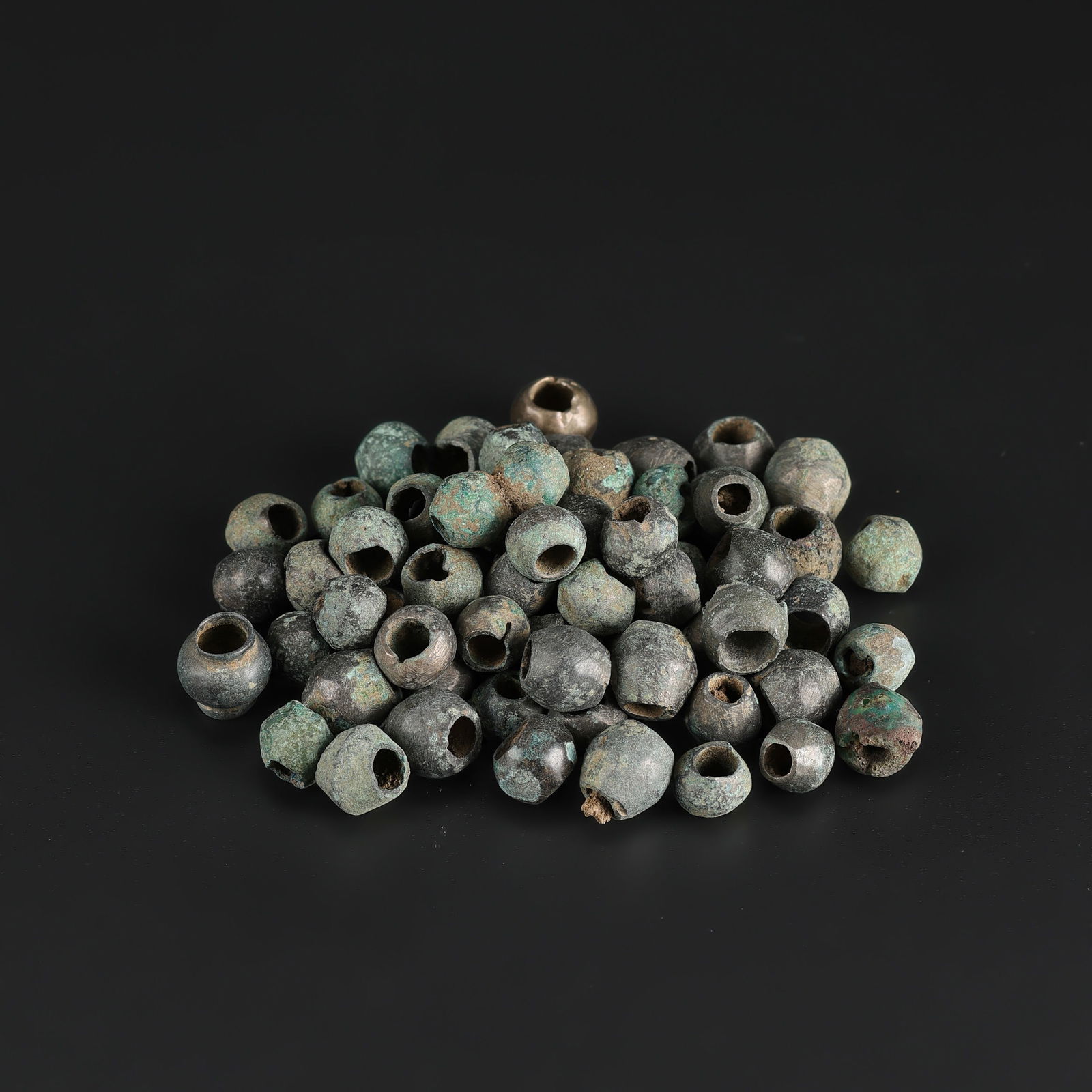 Old Vintage Antique Jewelry Necklace Bronze Beads Lot (1 of 4)