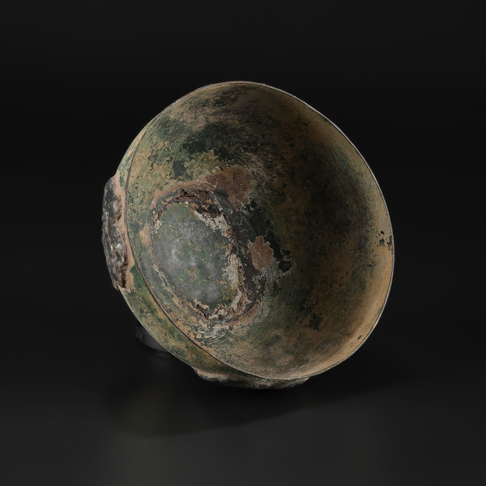 Ancient Near Eastern Hellenistic Greek Antiquities Bronze Vessel Inlaid Silver (1 of 5)