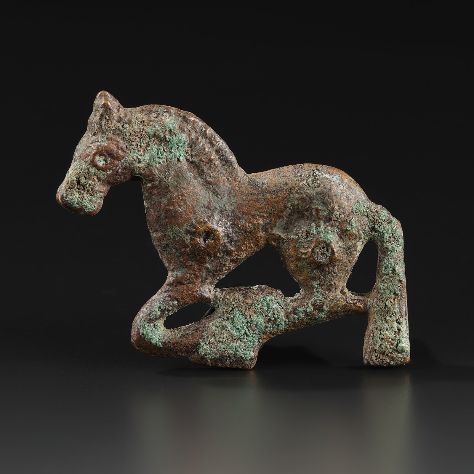 Near Eastern Bronze Horse Bit Belt Buckle Plaque (1 of 4)