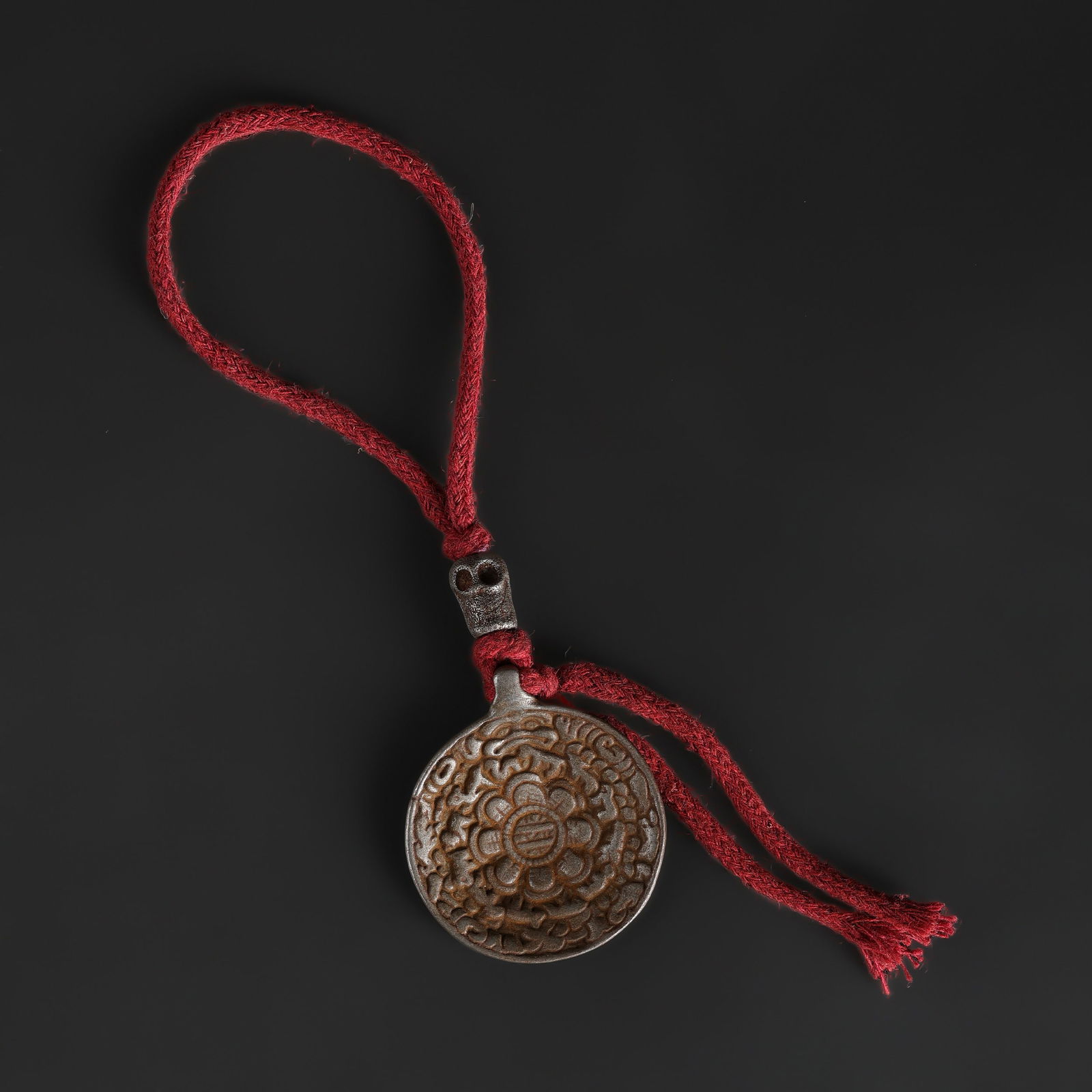 Rare Old Tibet Bronze Buddhism Scripture Amulet (1 of 4)