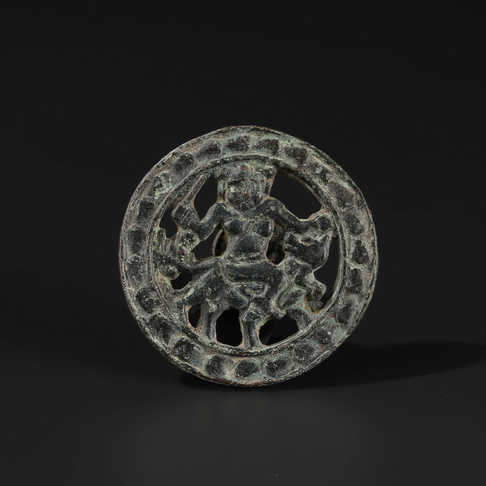 Ancient Siberian Nomadic Bronze Plaque of Shamanistic Motif (1 of 4)